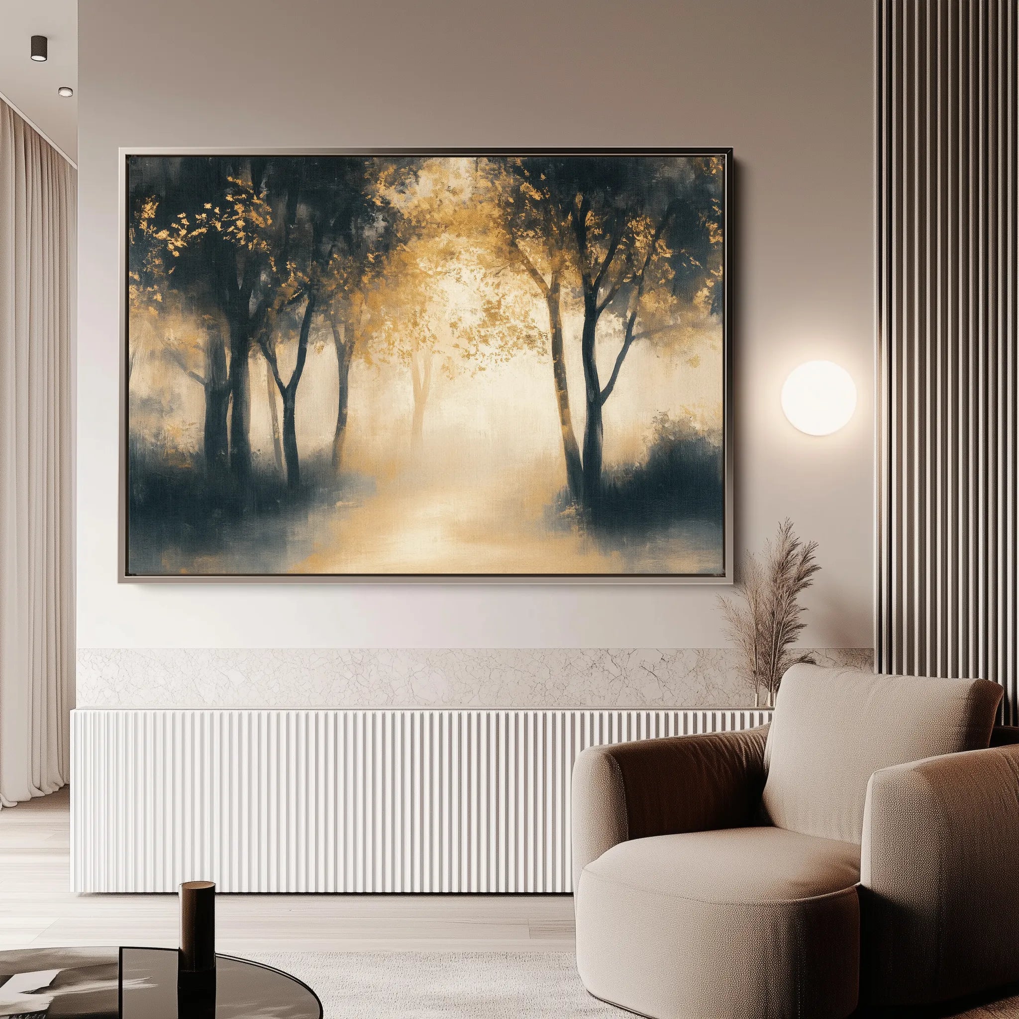 Landscape 190 Canvas Art 18" x 24" / 45 x 60 cm / Black