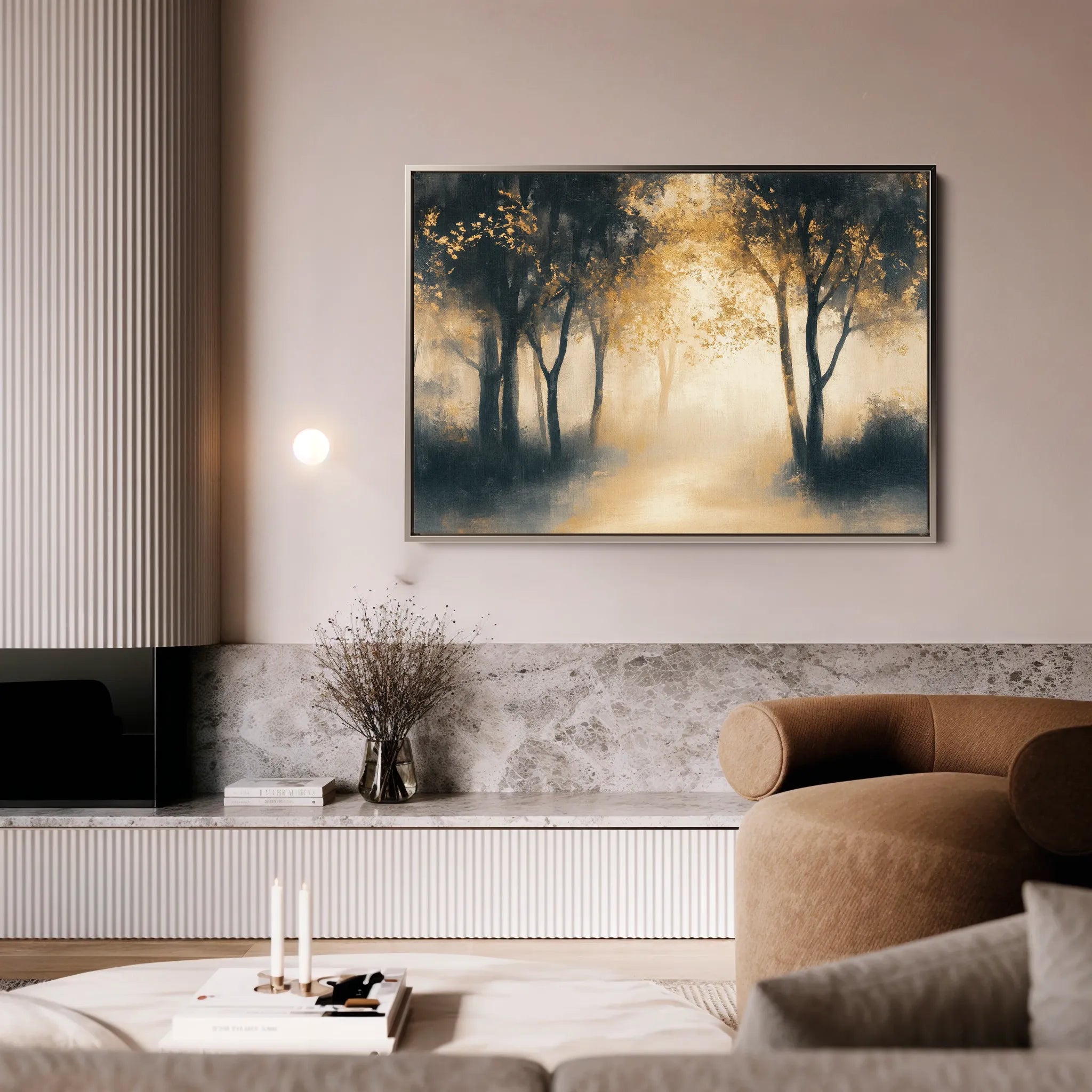 Landscape 190 Canvas Art 18" x 24" / 45 x 60 cm / Black