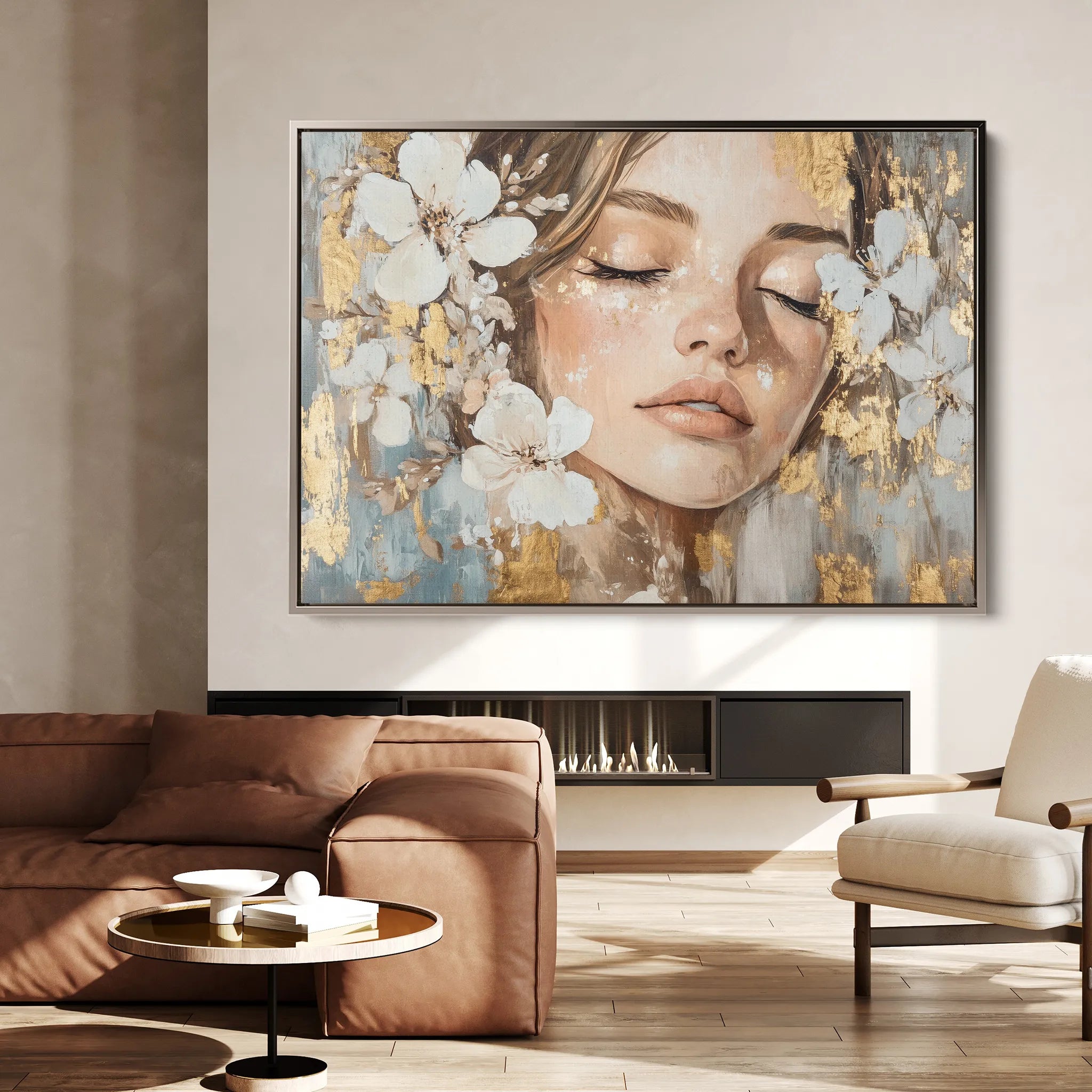 Portrait 190 Canvas Art 18" x 24" / 45 x 60 cm / Black