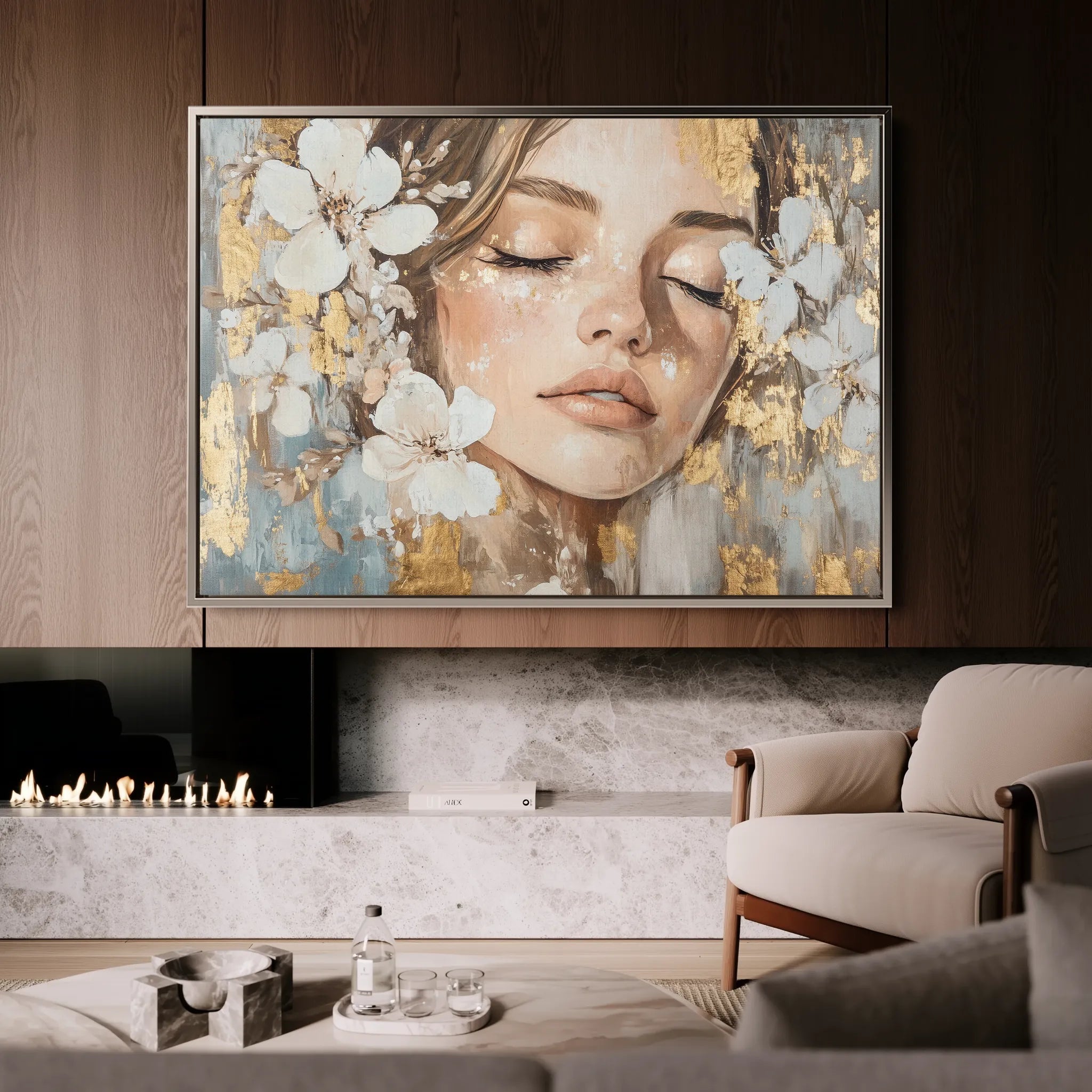 Portrait 190 Canvas Art 18" x 24" / 45 x 60 cm / Black