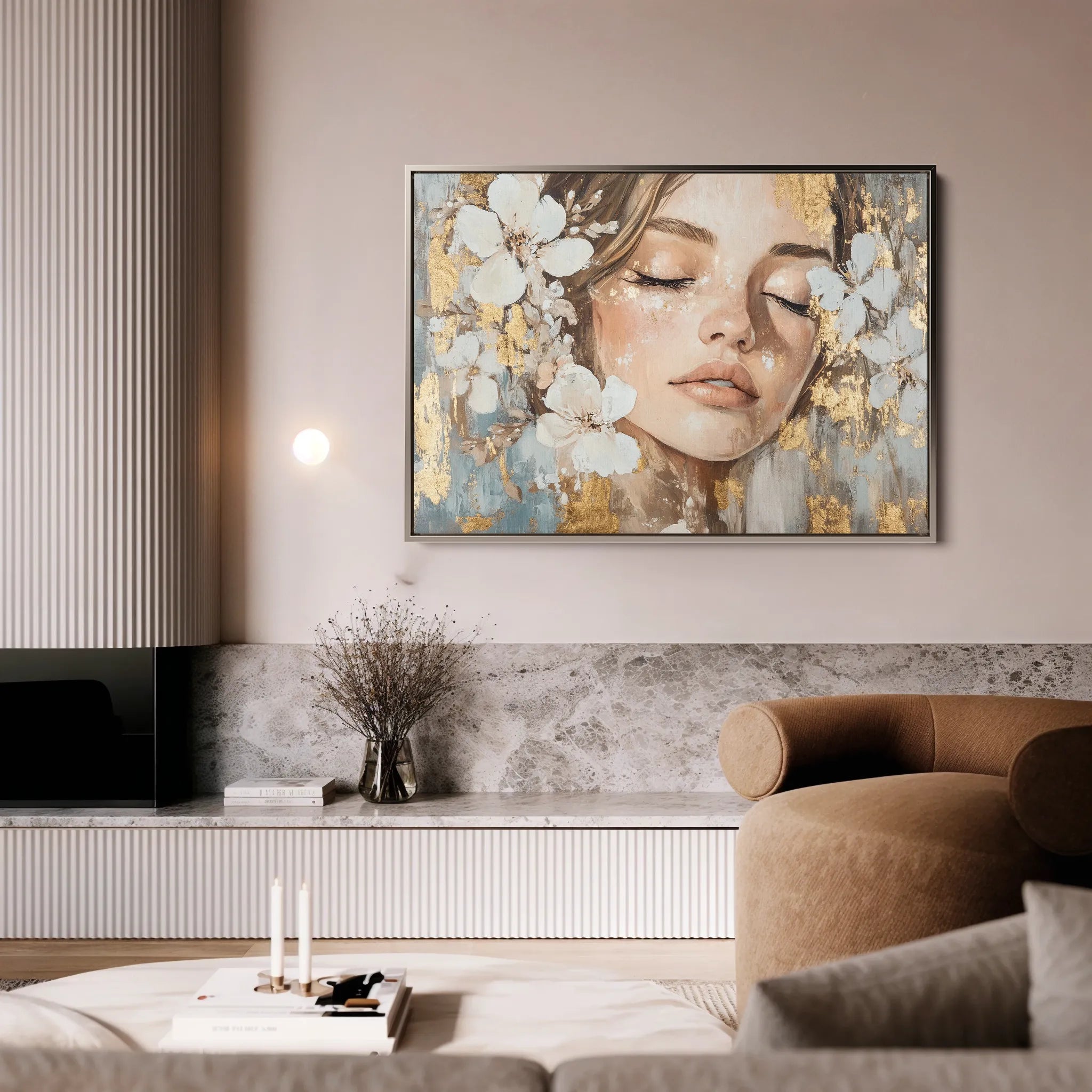 Portrait 190 Canvas Art 18" x 24" / 45 x 60 cm / Black