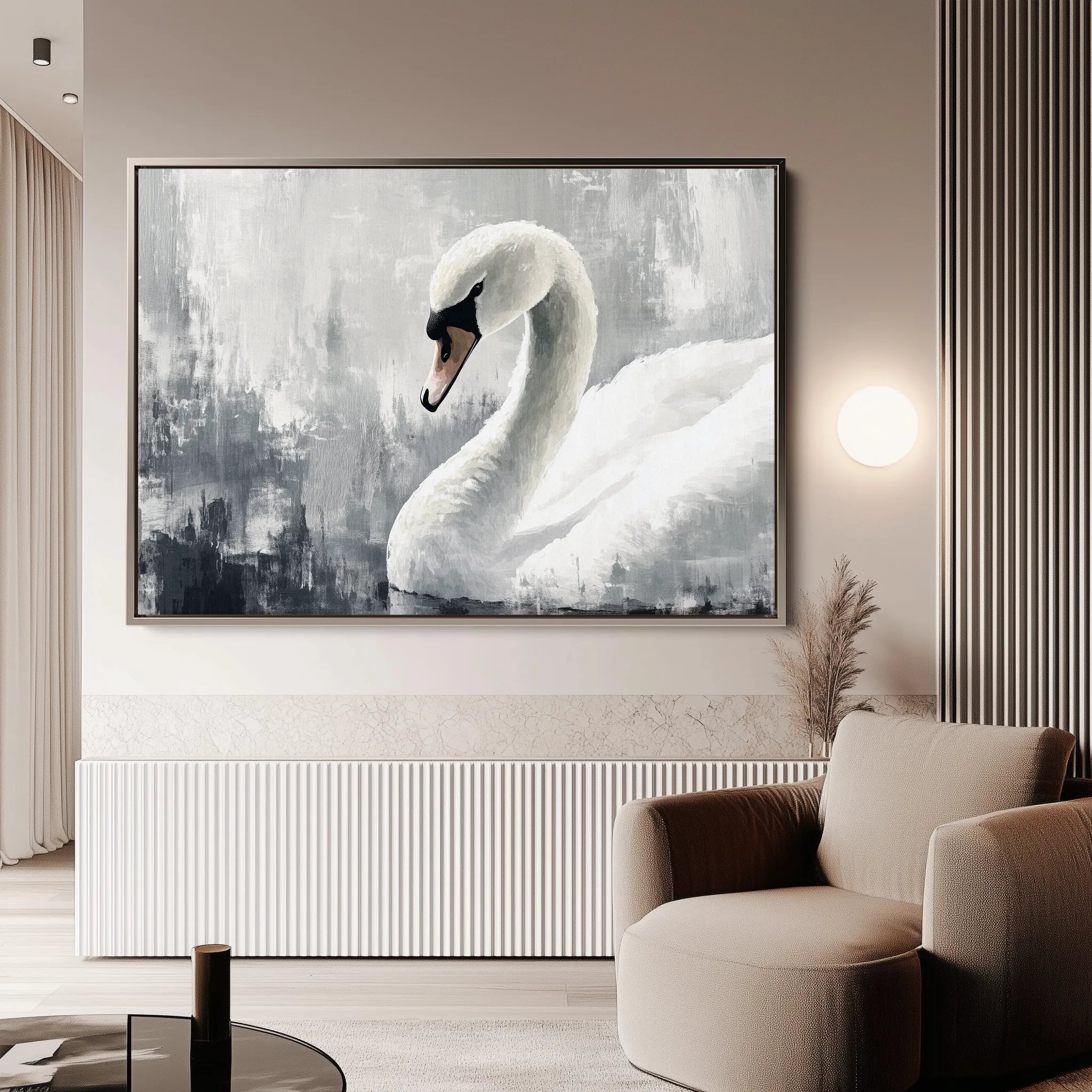 Animals 191 Canvas Art 18" x 24" / 45 x 60 cm / Black