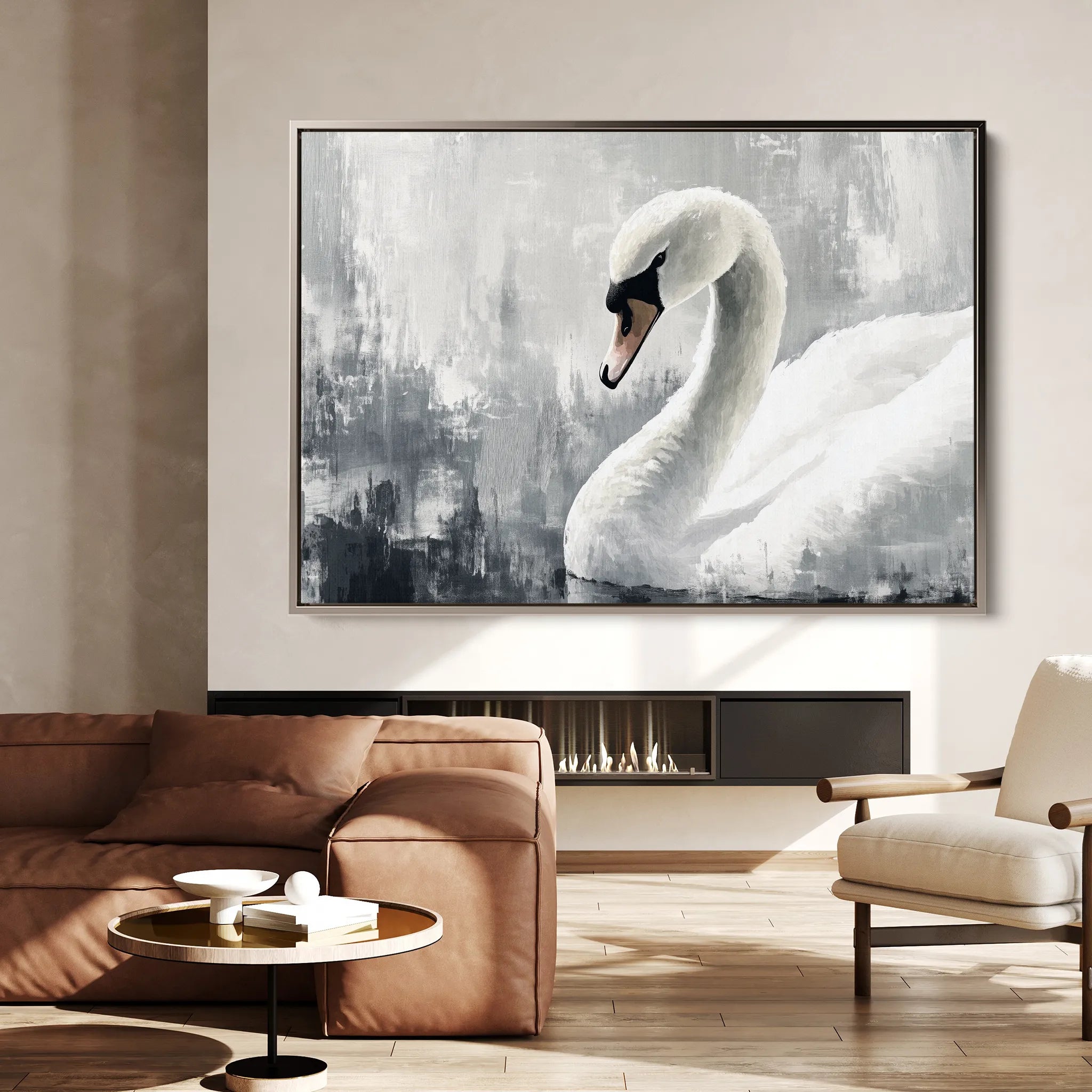 Animals 191 Canvas Art 18" x 24" / 45 x 60 cm / Black