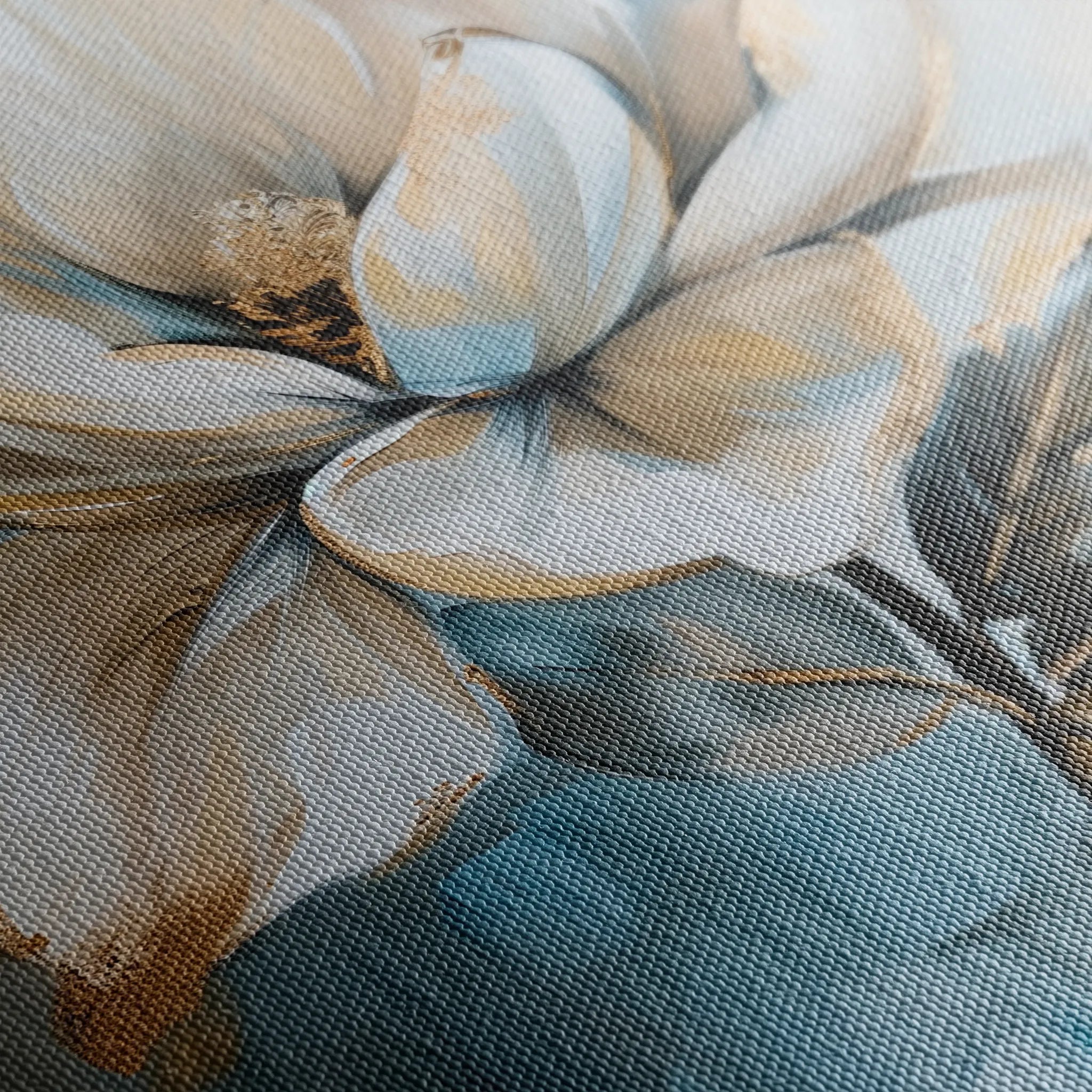 Floral 191 Canvas Art 18" x 24" / 45 x 60 cm / Black