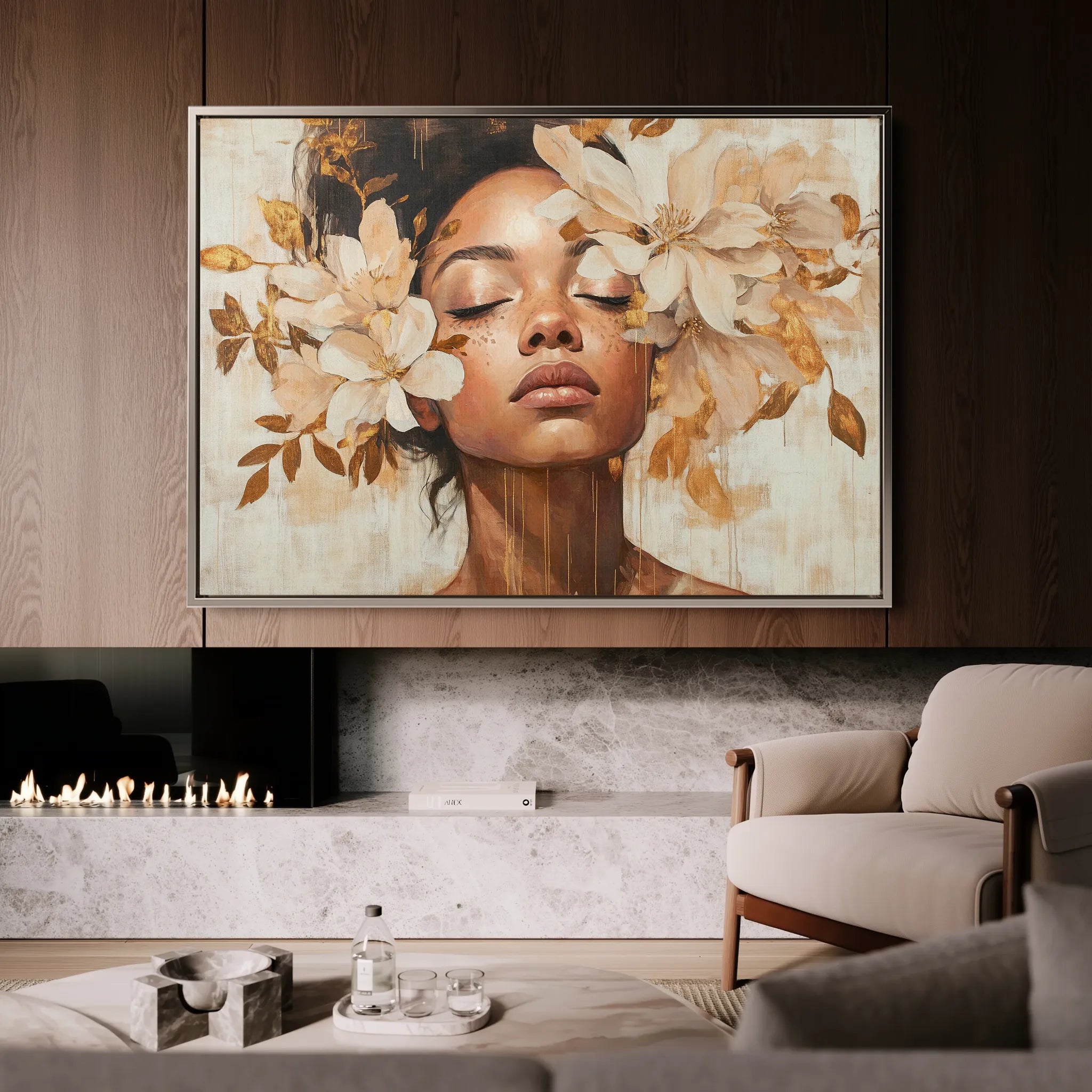 Portrait 191 Canvas Art 18" x 24" / 45 x 60 cm / Black