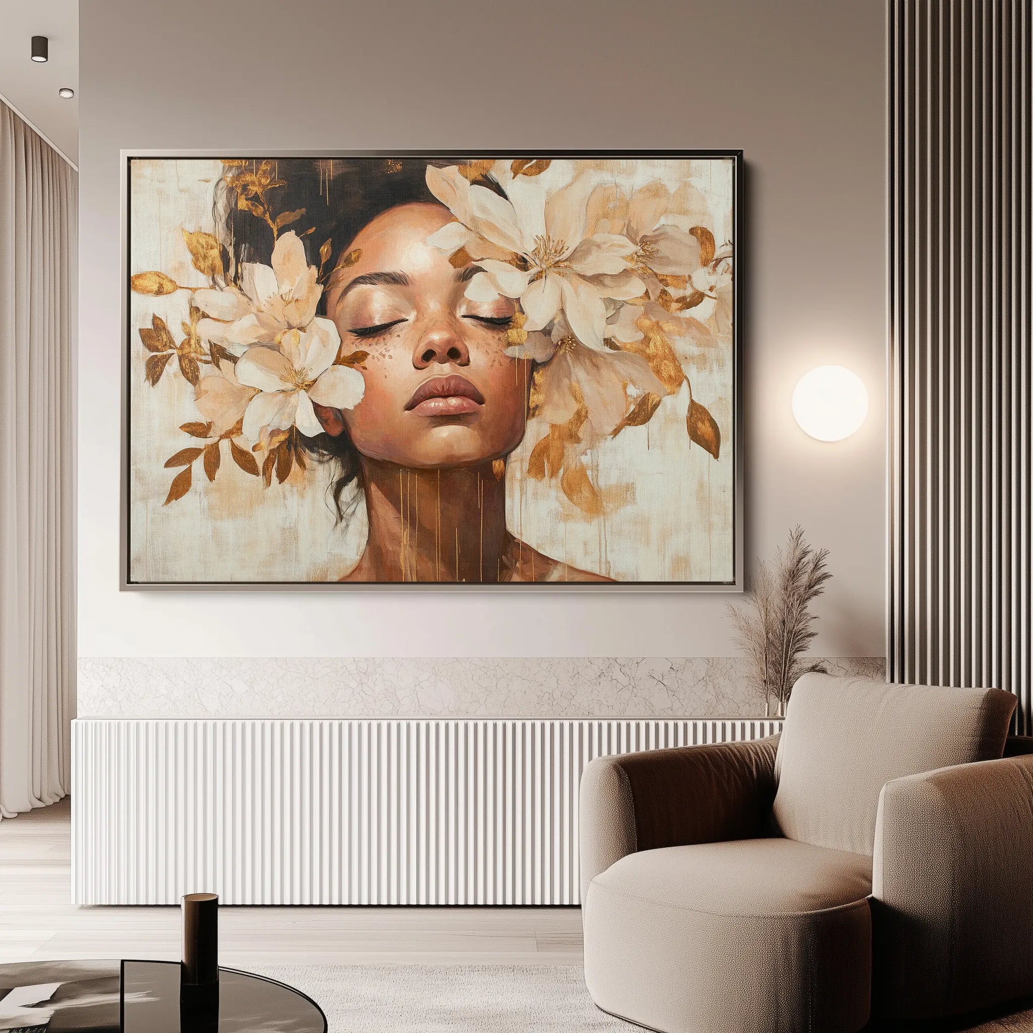 Portrait 191 Canvas Art 18" x 24" / 45 x 60 cm / Black