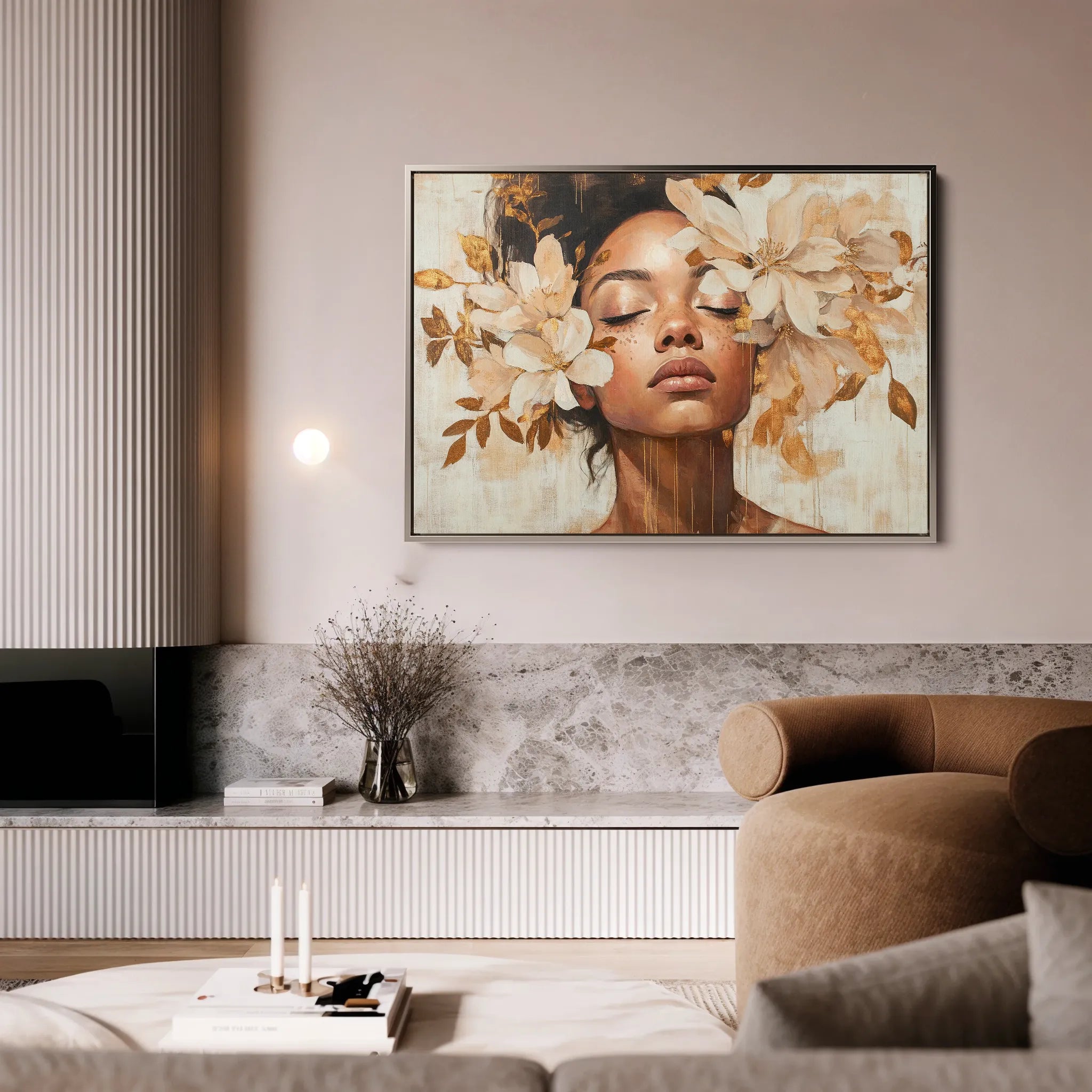 Portrait 191 Canvas Art 18" x 24" / 45 x 60 cm / Black