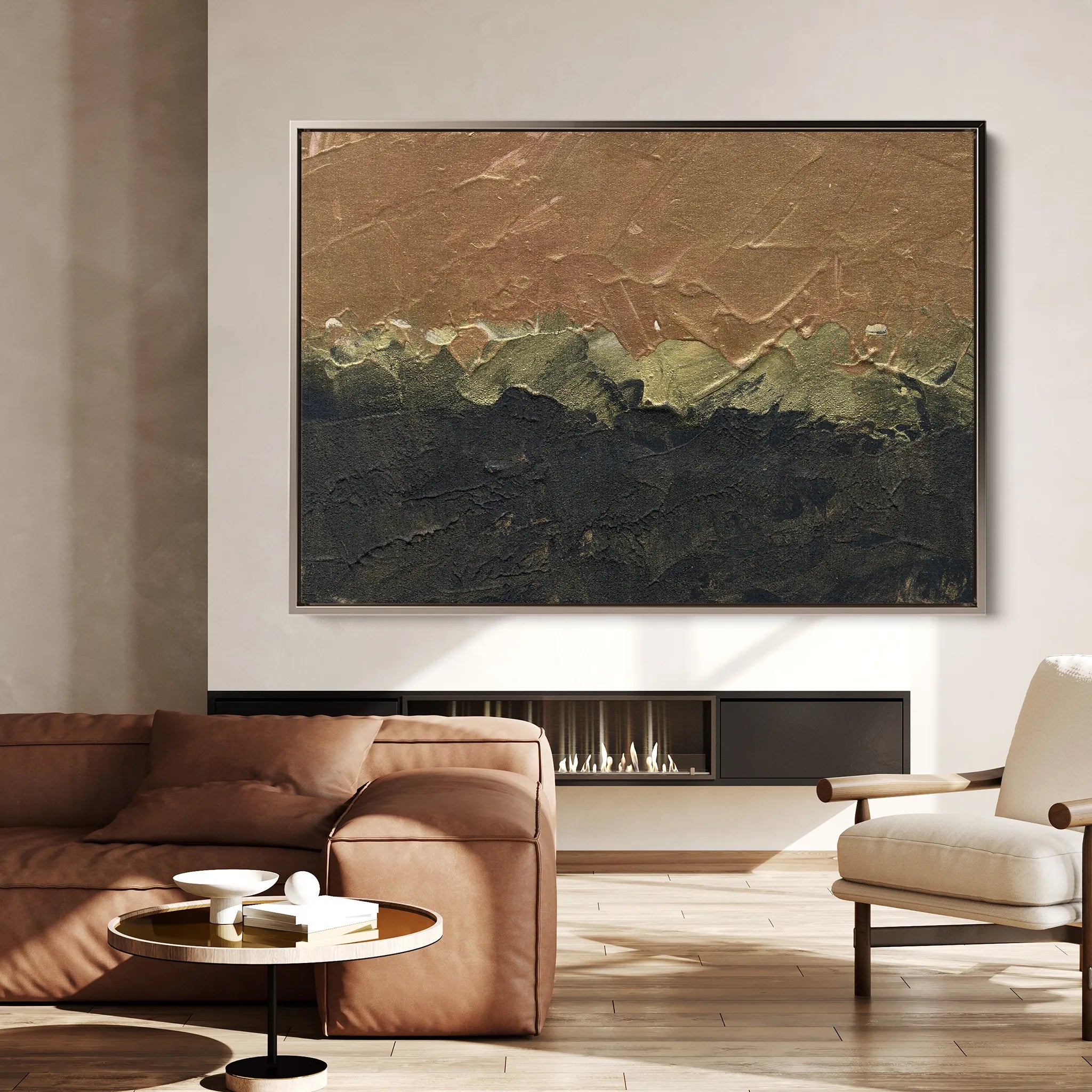 Abstract 192 Canvas Art 18" x 24" / 45 x 60 cm / Black