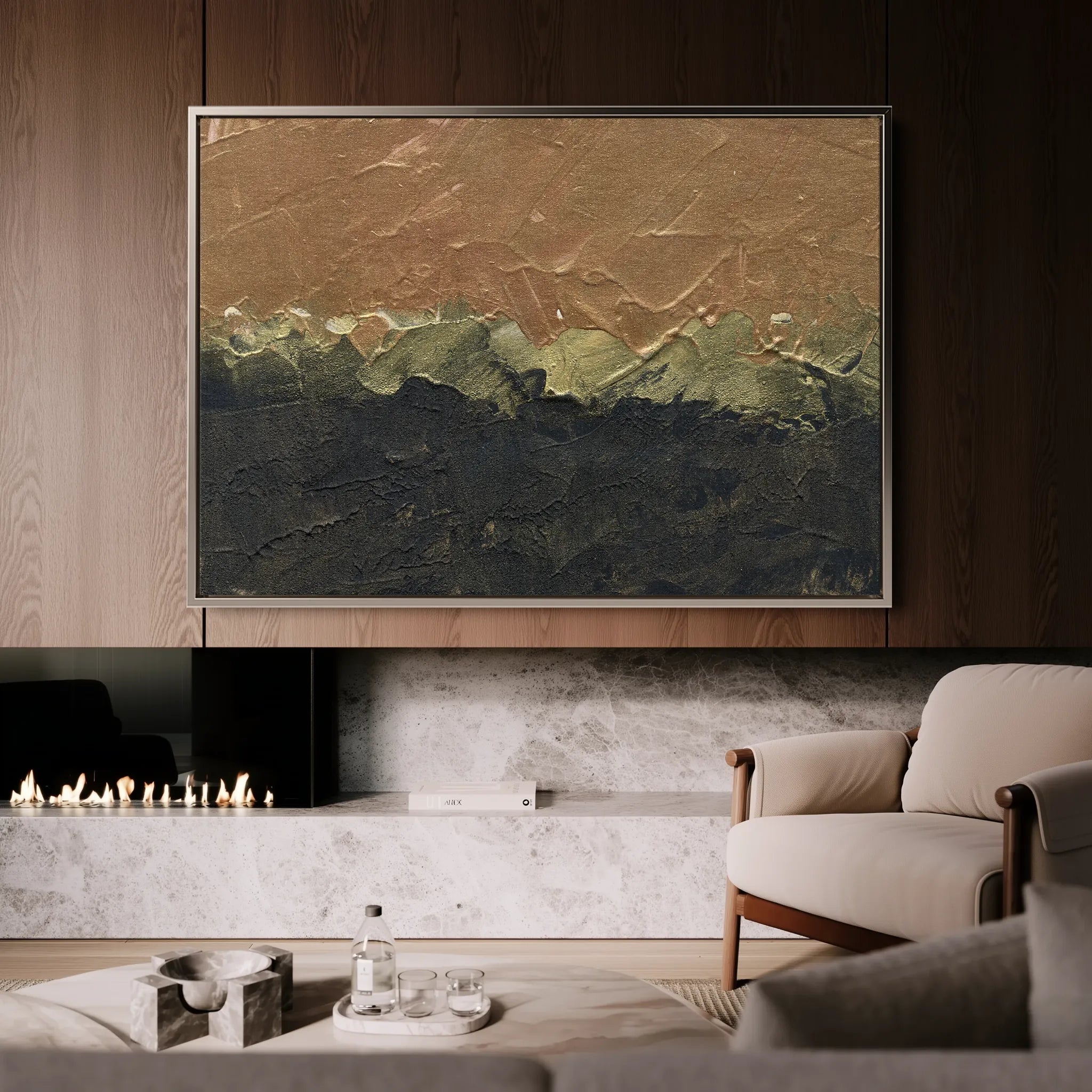 Abstract 192 Canvas Art 18" x 24" / 45 x 60 cm / Black