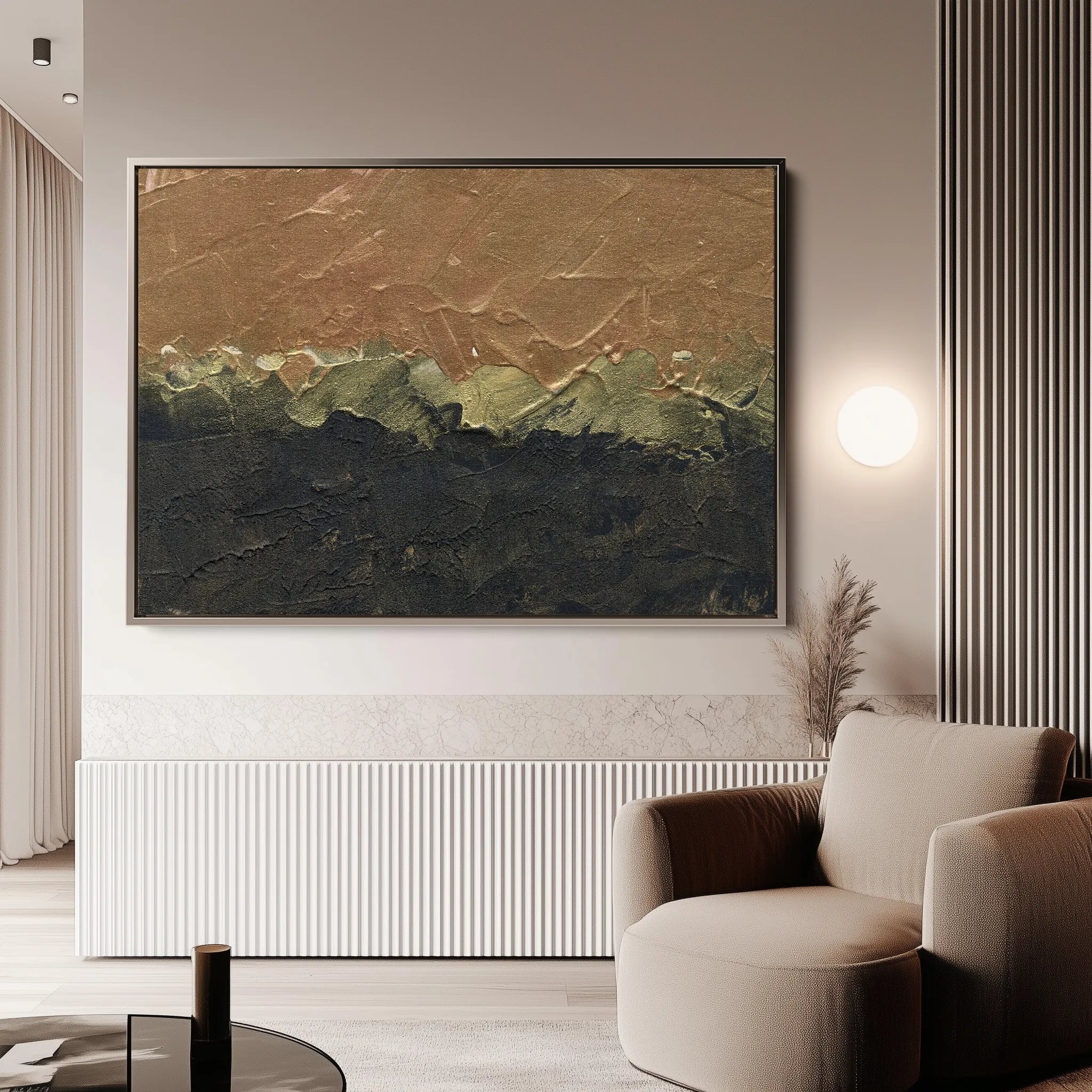 Abstract 192 Canvas Art 18" x 24" / 45 x 60 cm / Black