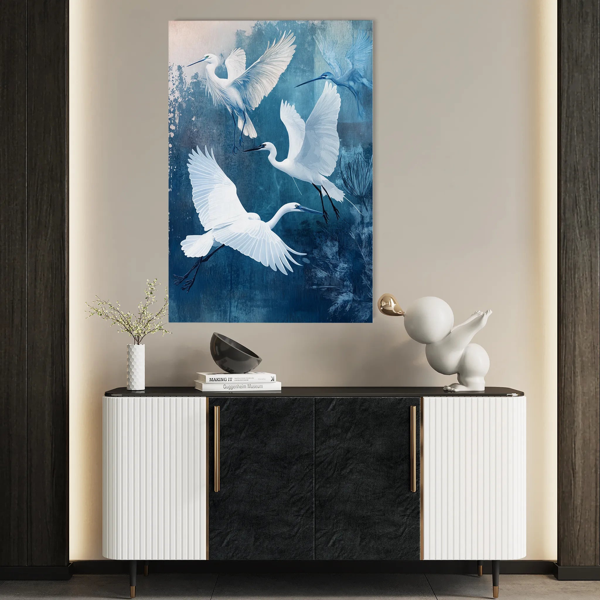 Animals 192 Canvas Art 18" x 24" / 45 x 60 cm / Black