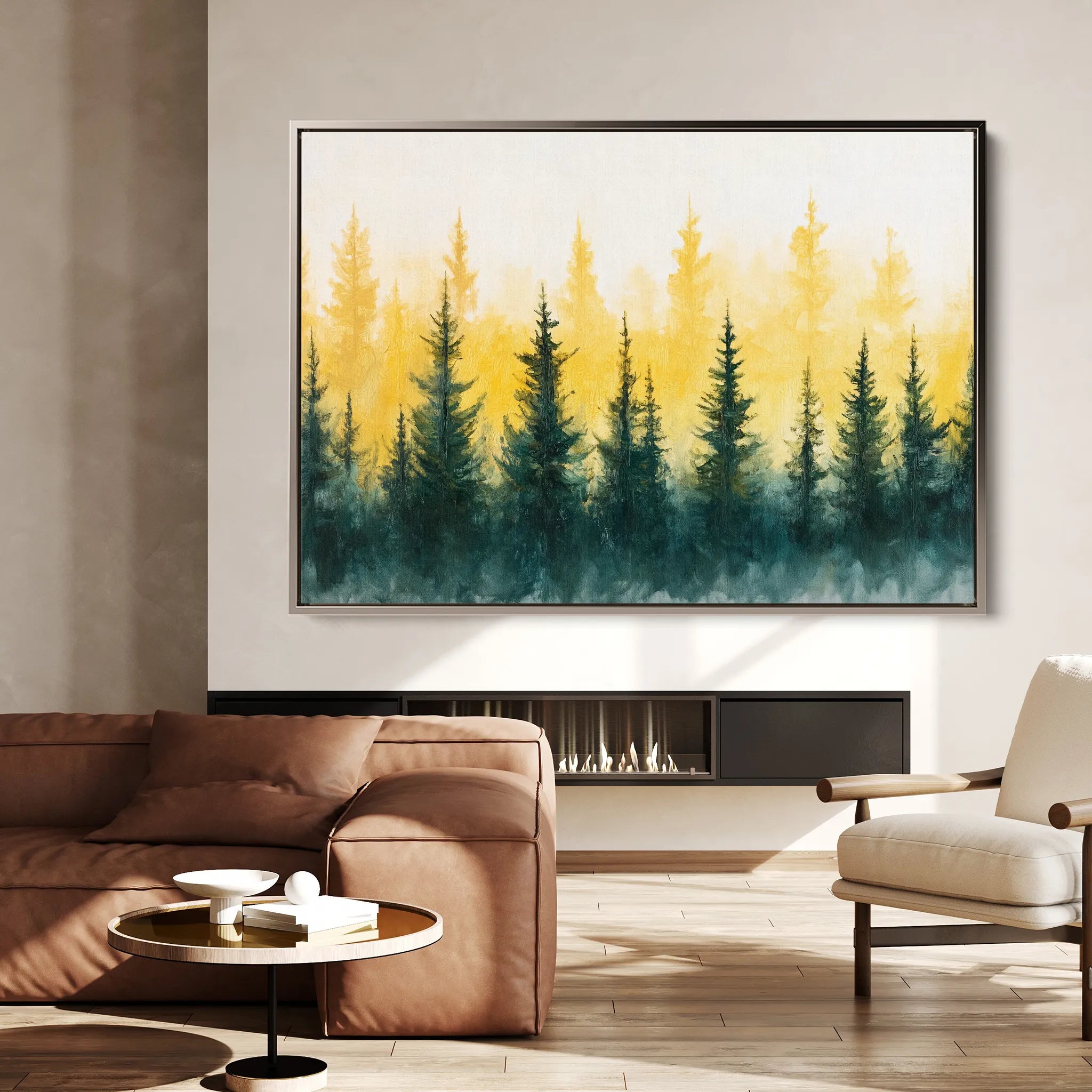 Landscape 192 Canvas Art 18" x 24" / 45 x 60 cm / Black