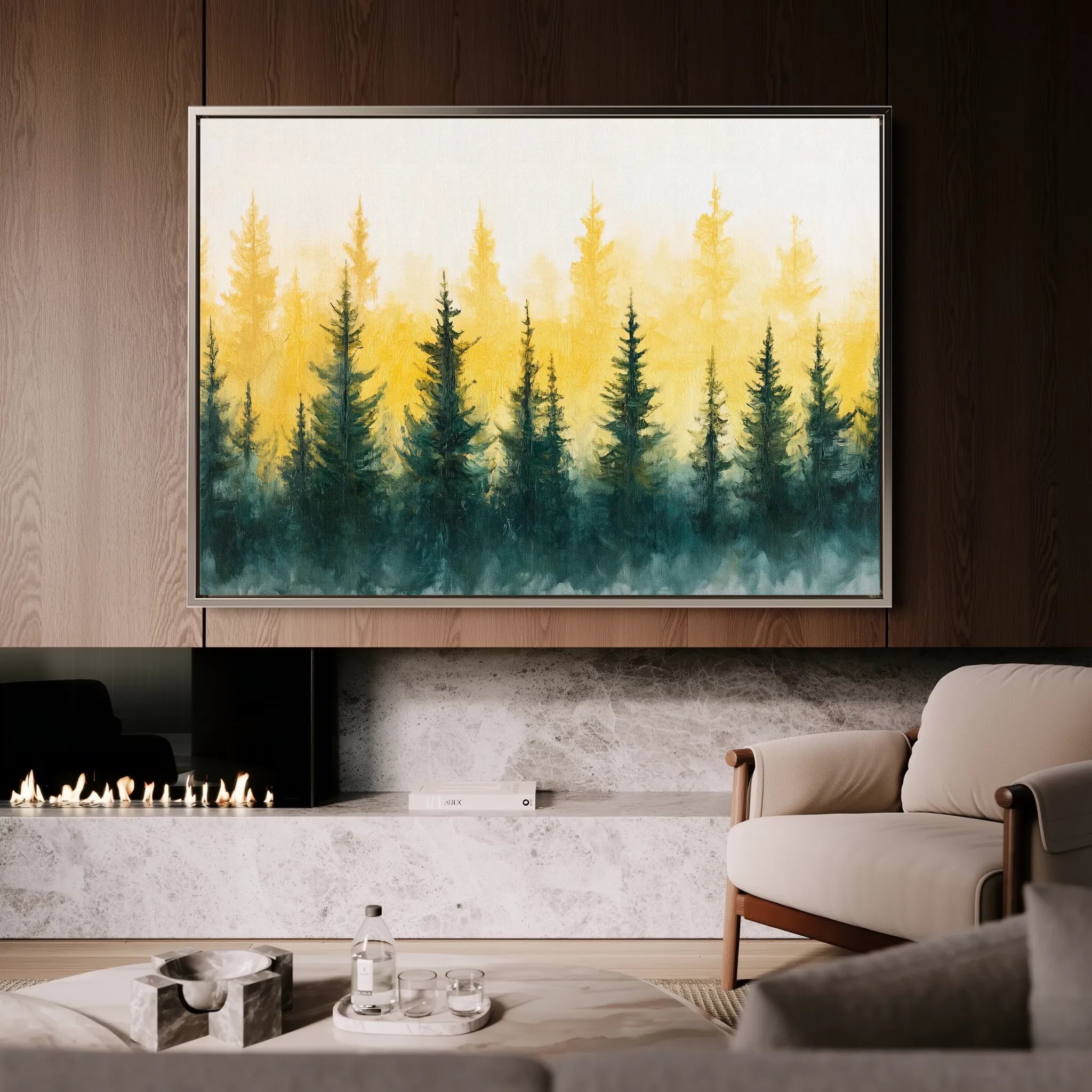 Landscape 192 Canvas Art 18" x 24" / 45 x 60 cm / Black