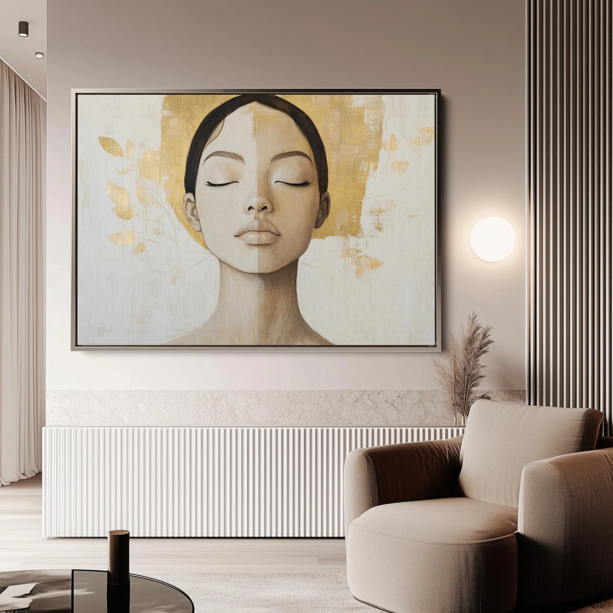 Portrait 192 Canvas Art 18" x 24" / 45 x 60 cm / Black