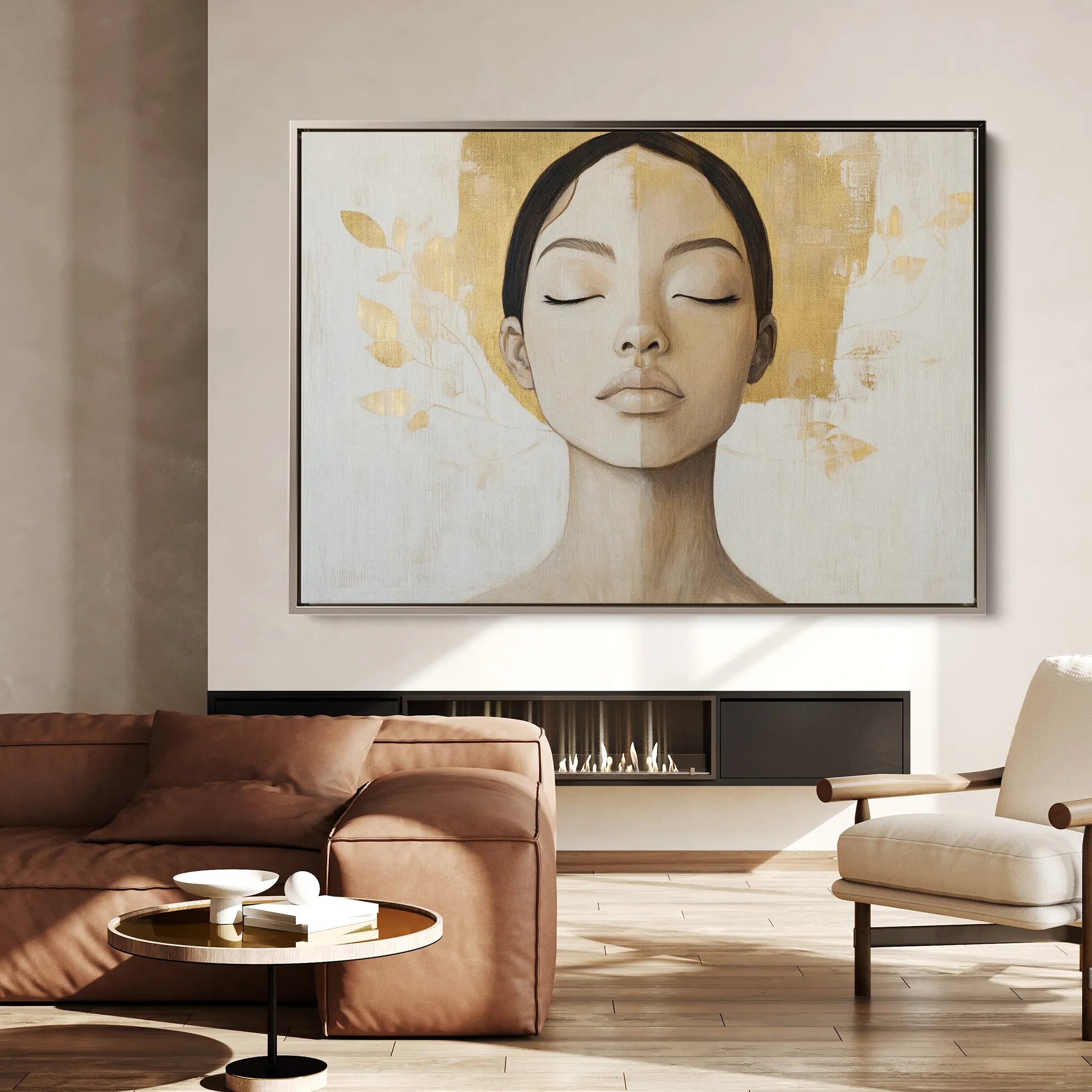 Portrait 192 Canvas Art 18" x 24" / 45 x 60 cm / Black