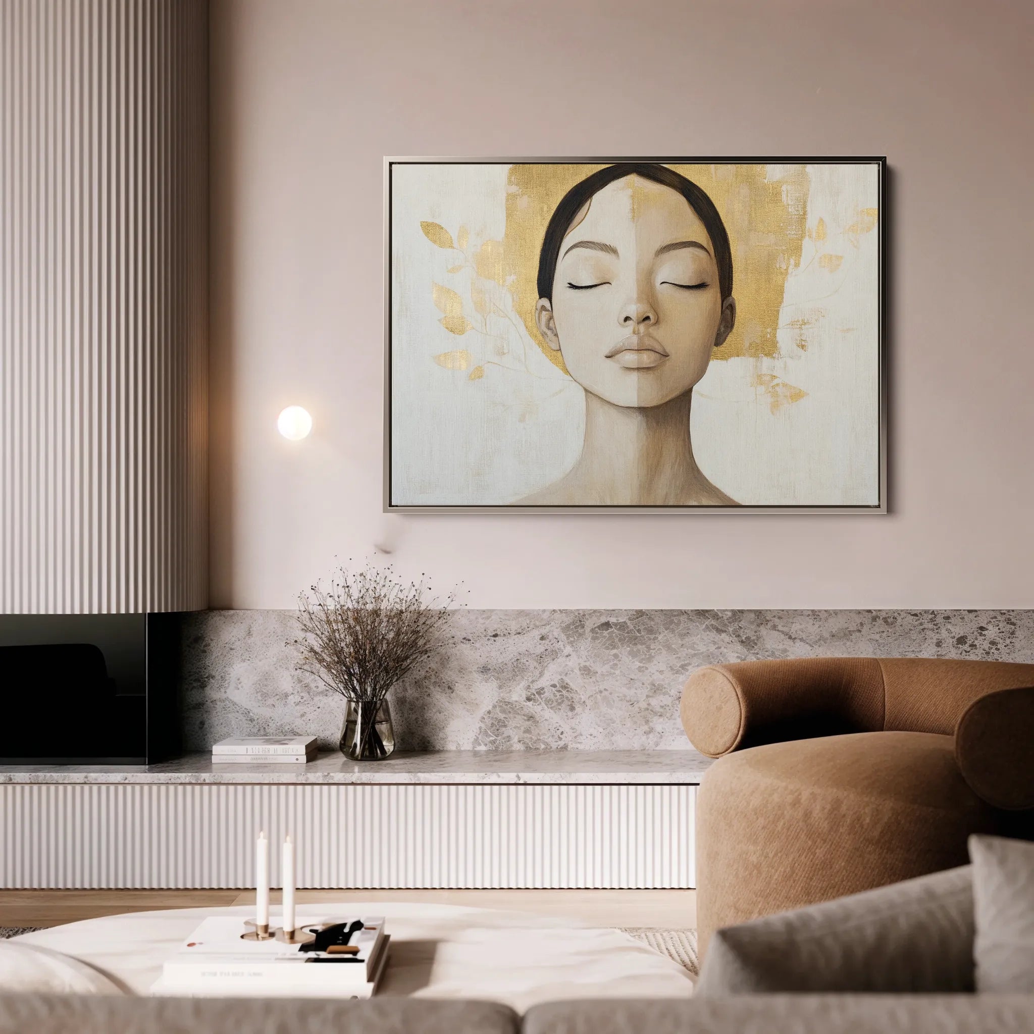 Portrait 192 Canvas Art 18" x 24" / 45 x 60 cm / Black