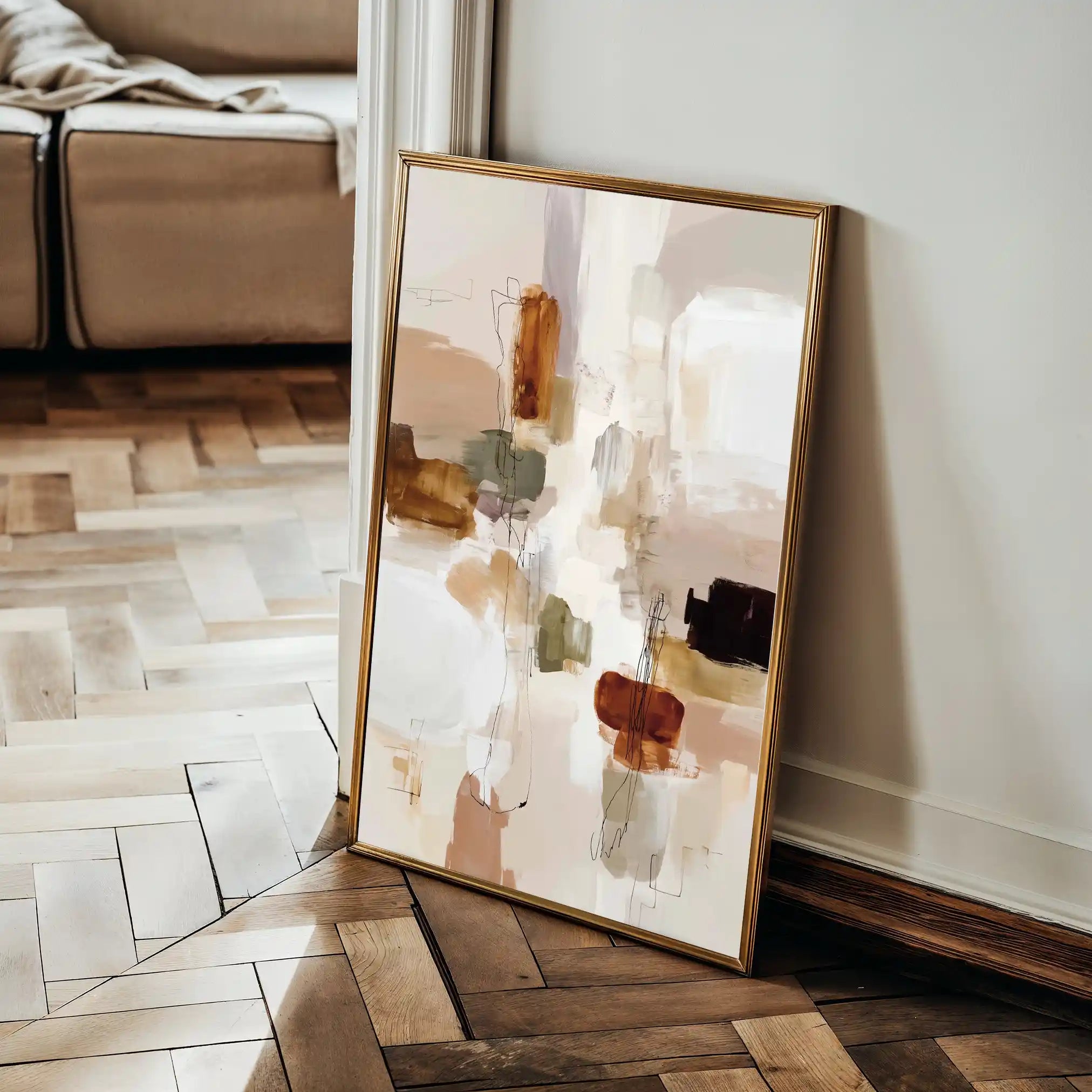 Abstract 1926 Canvas Art 18" x 24" / 45 x 60 cm / Black