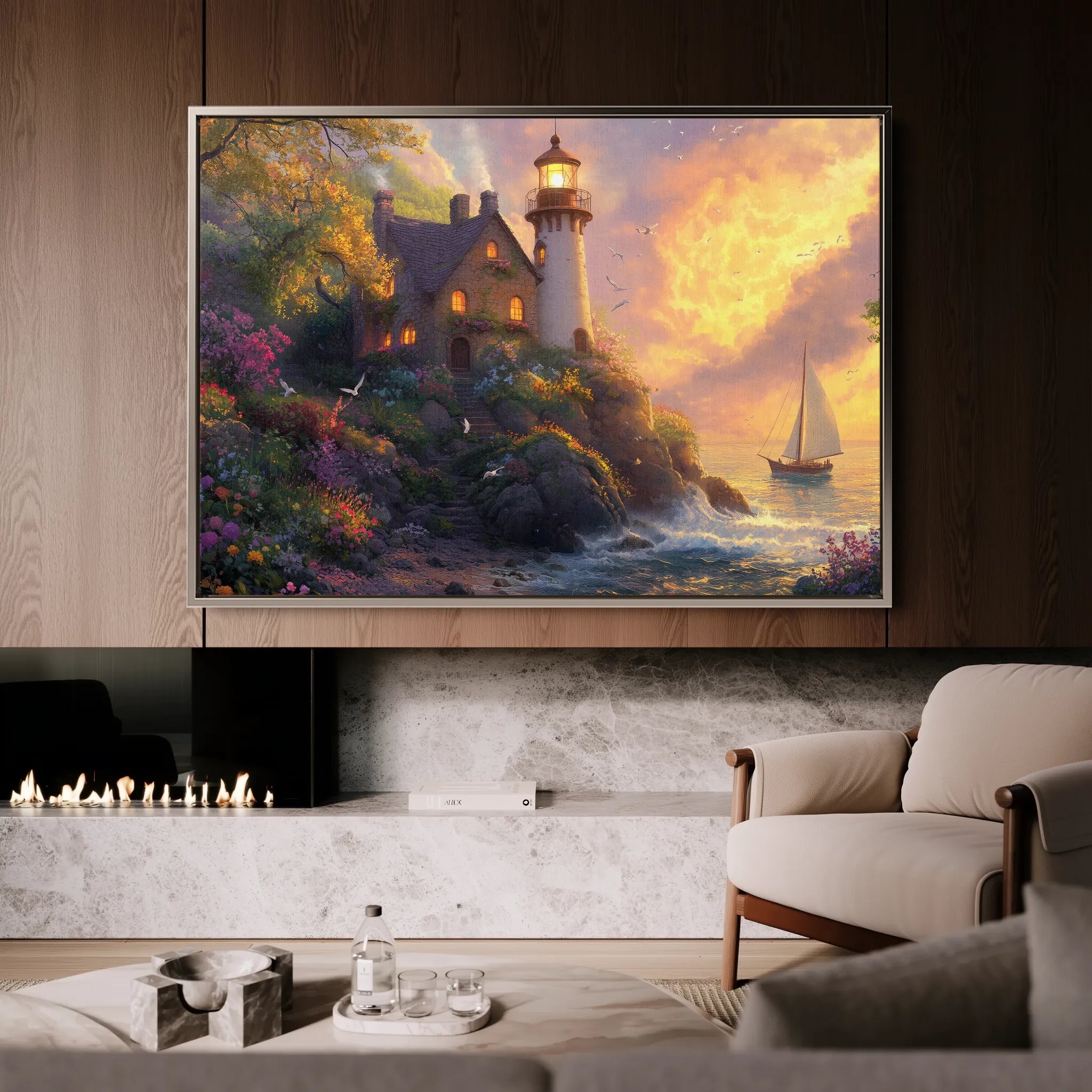 Landscape 193 Canvas Art 18" x 24" / 45 x 60 cm / Black