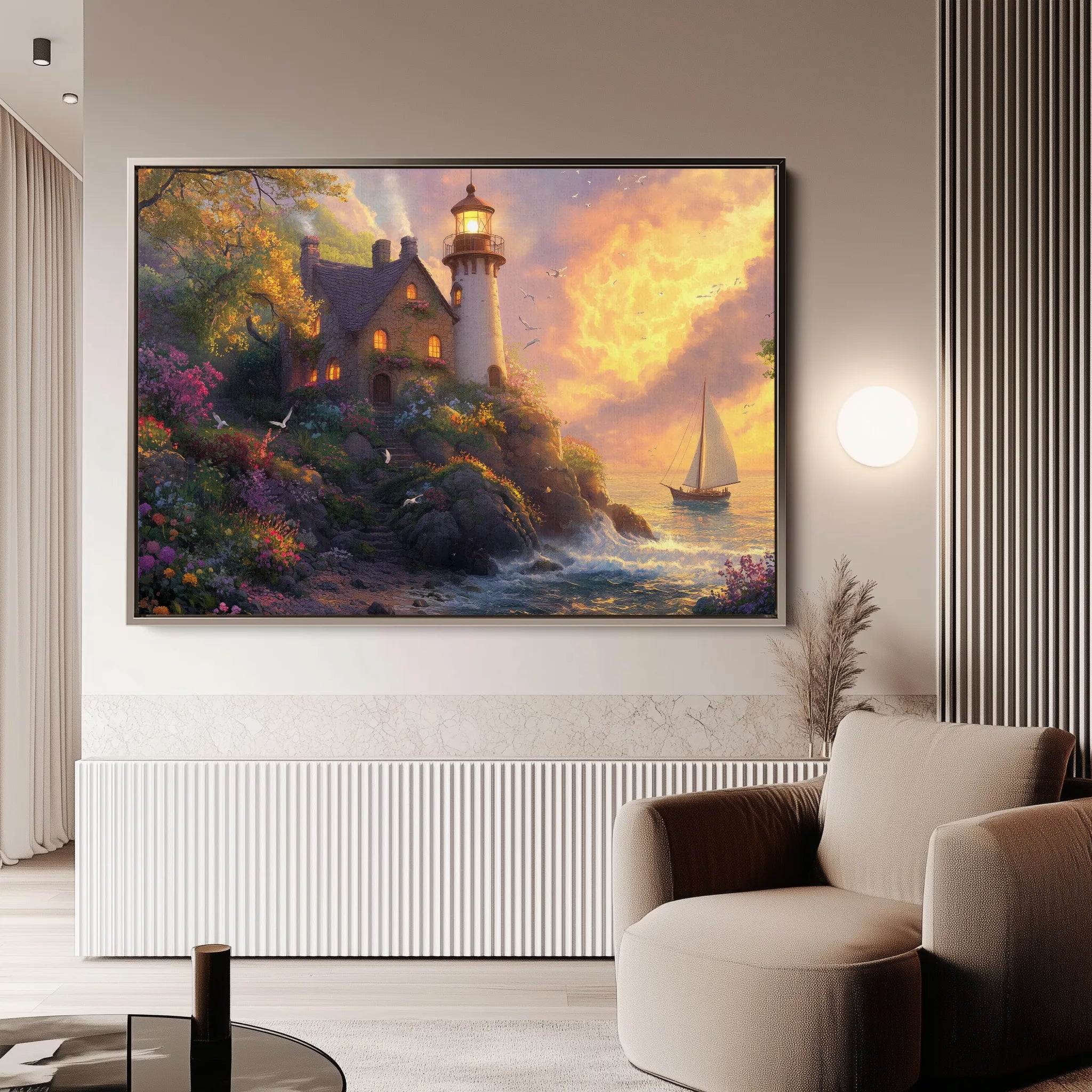 Landscape 193 Canvas Art 18" x 24" / 45 x 60 cm / Black