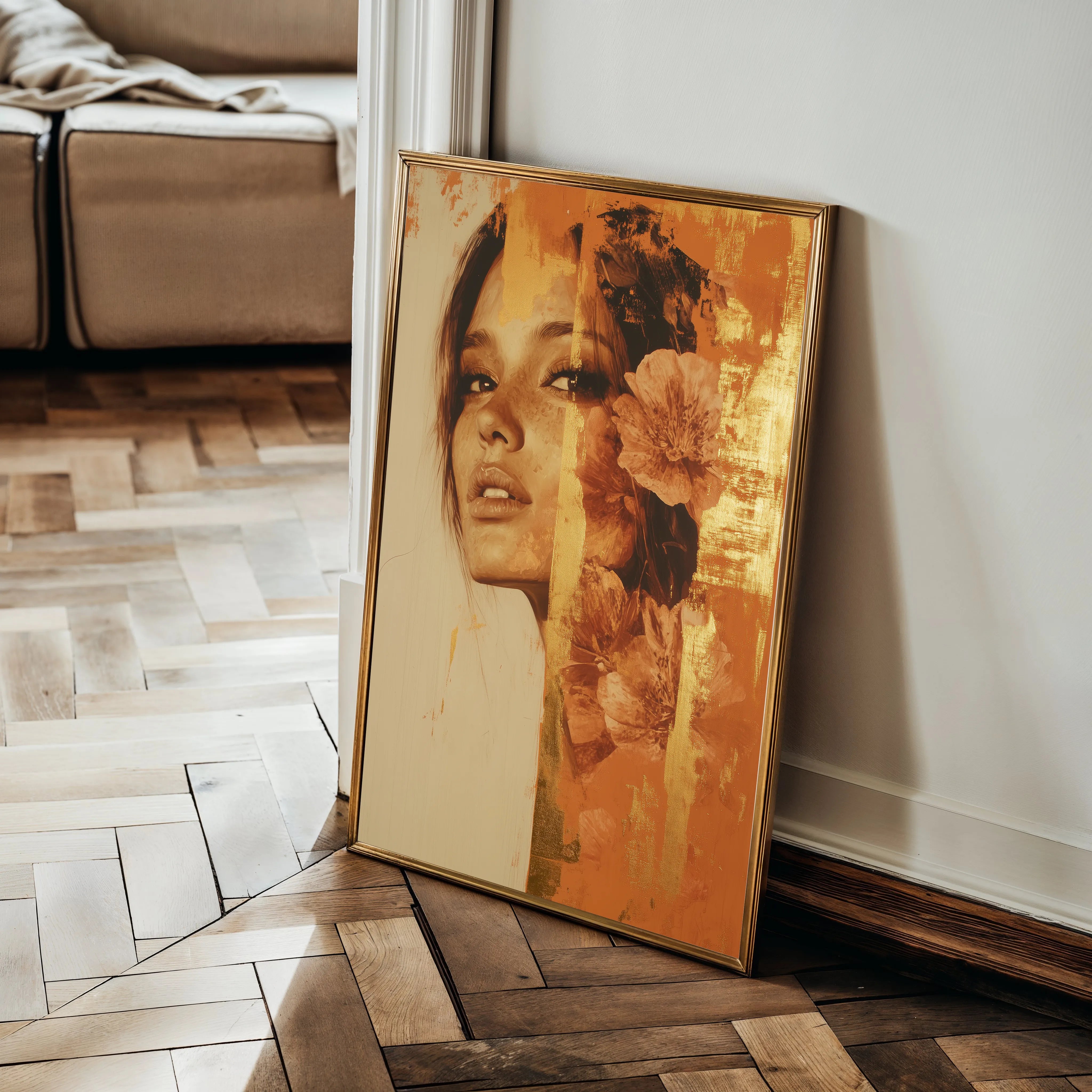 Portrait 194 Canvas Art 18" x 24" / 45 x 60 cm / Black
