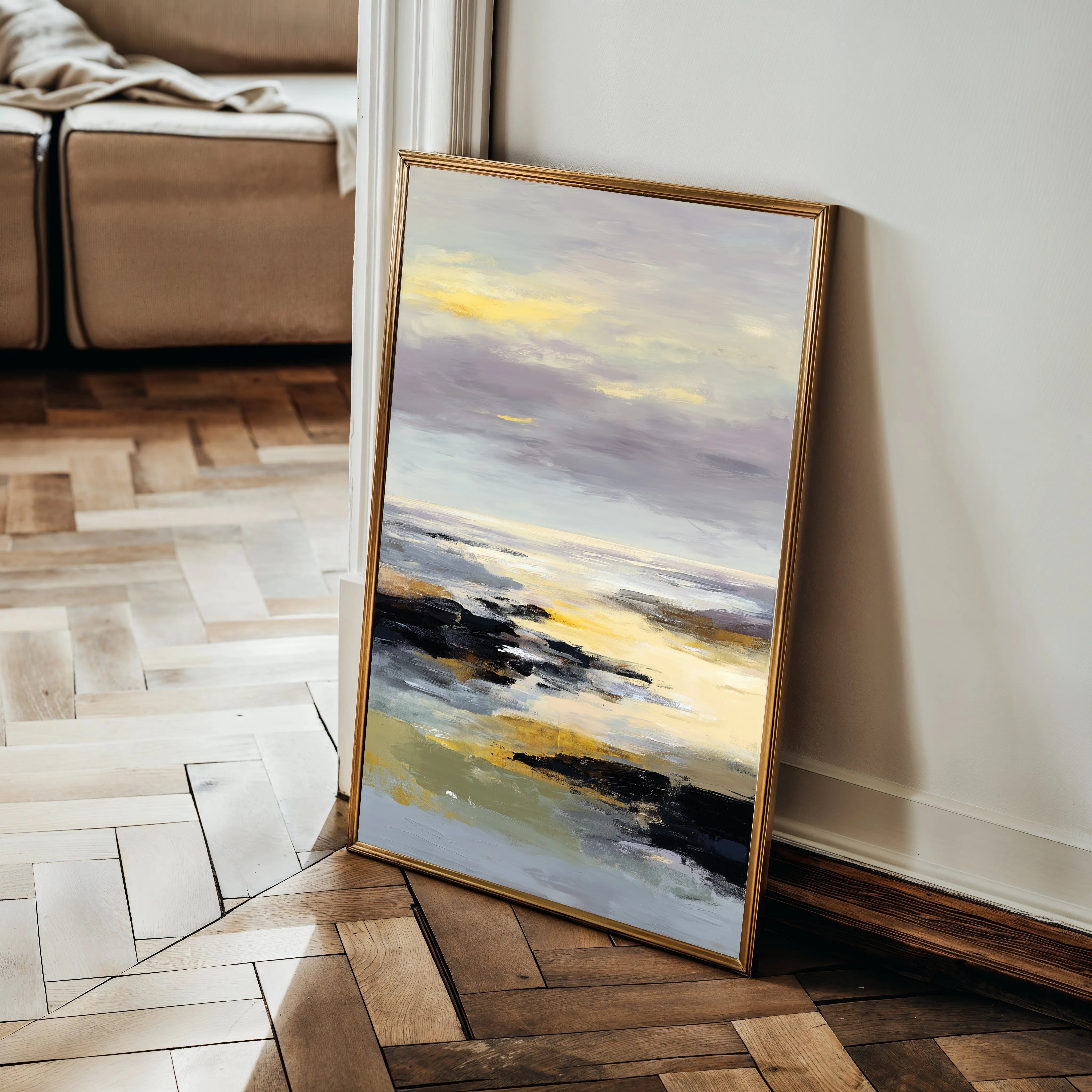 Abstract 1944 Canvas Art 18" x 24" / 45 x 60 cm / Black
