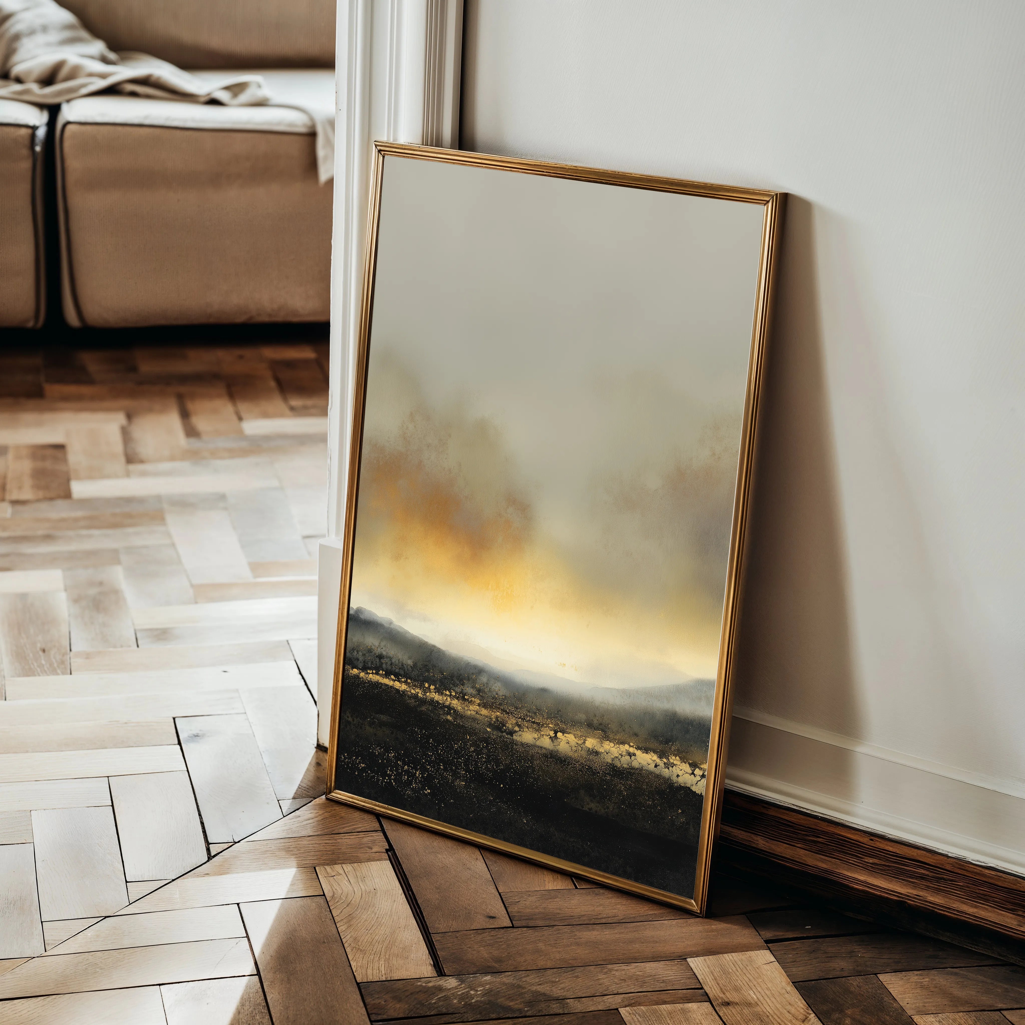 Abstract 1949 Canvas Art 18" x 24" / 45 x 60 cm / Black