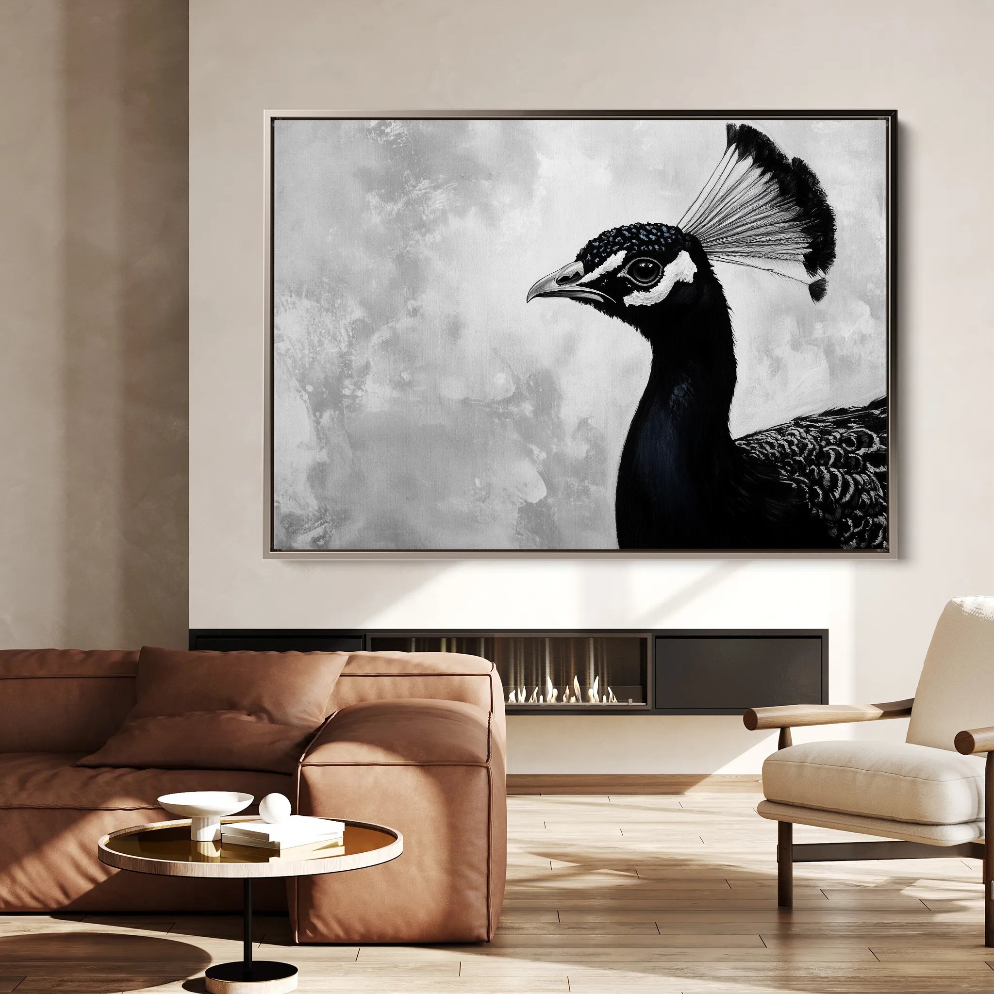 Animals 195 Canvas Art 18" x 24" / 45 x 60 cm / Black