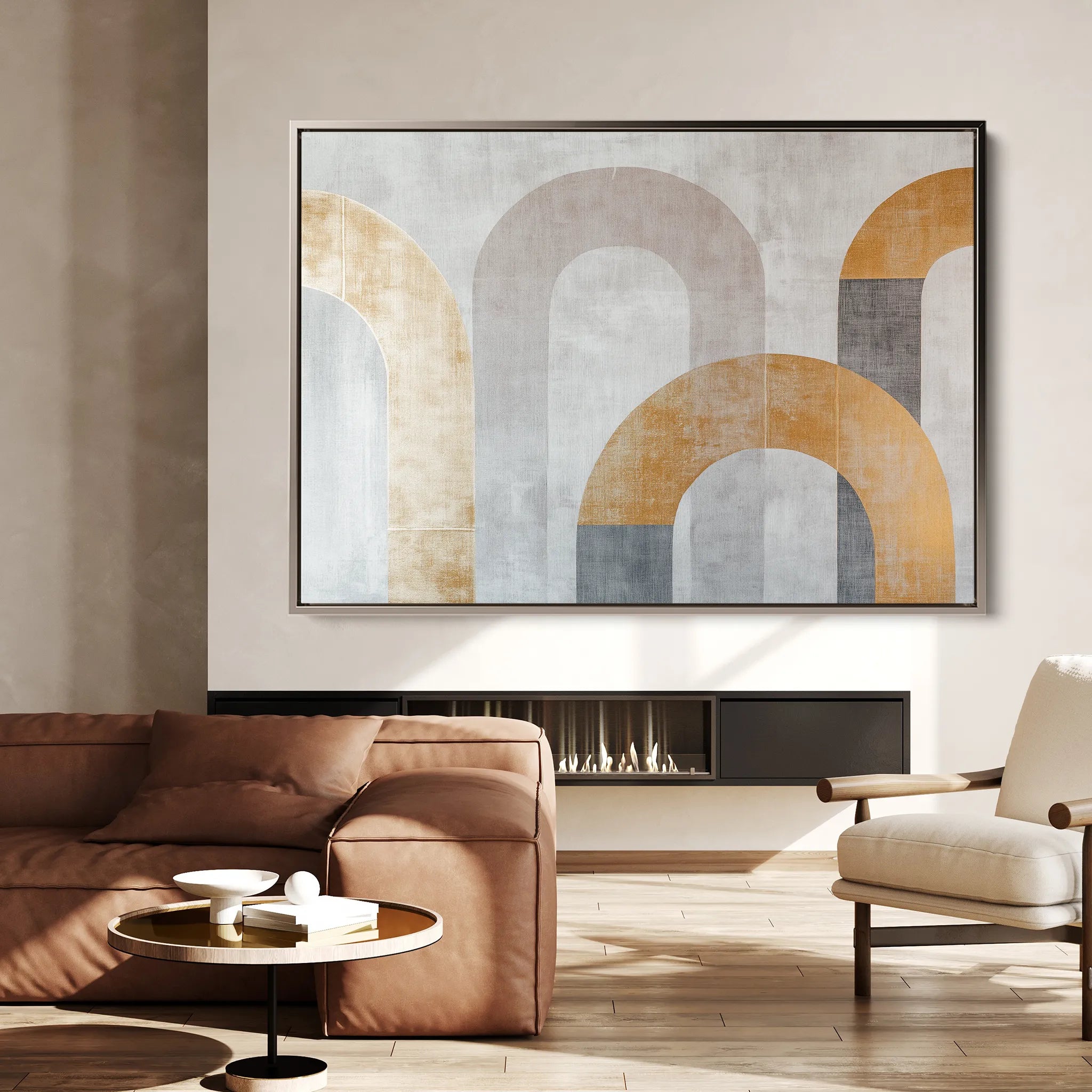 Boho 195 Canvas Art 18" x 24" / 45 x 60 cm / Black