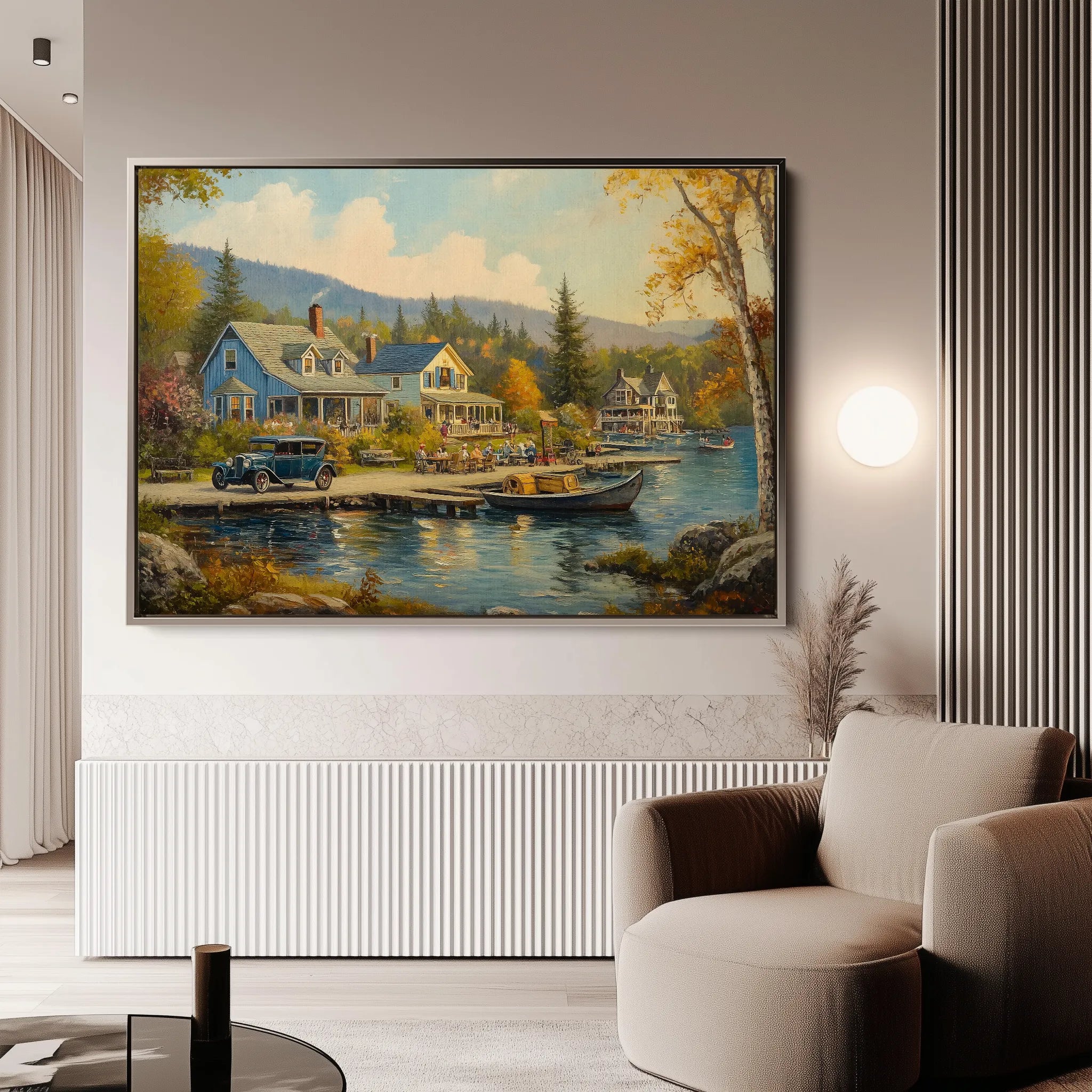 Landscape 195 Canvas Art 18" x 24" / 45 x 60 cm / Black