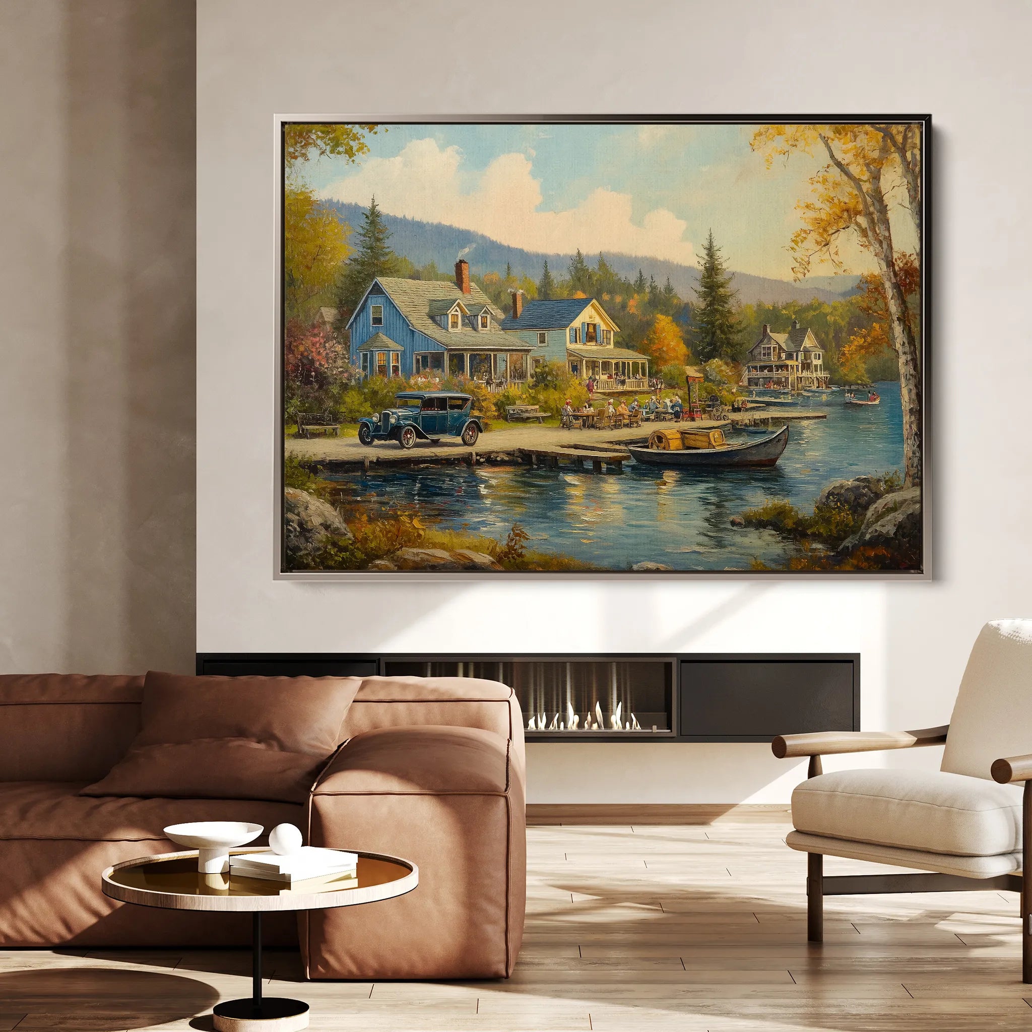 Landscape 195 Canvas Art 18" x 24" / 45 x 60 cm / Black