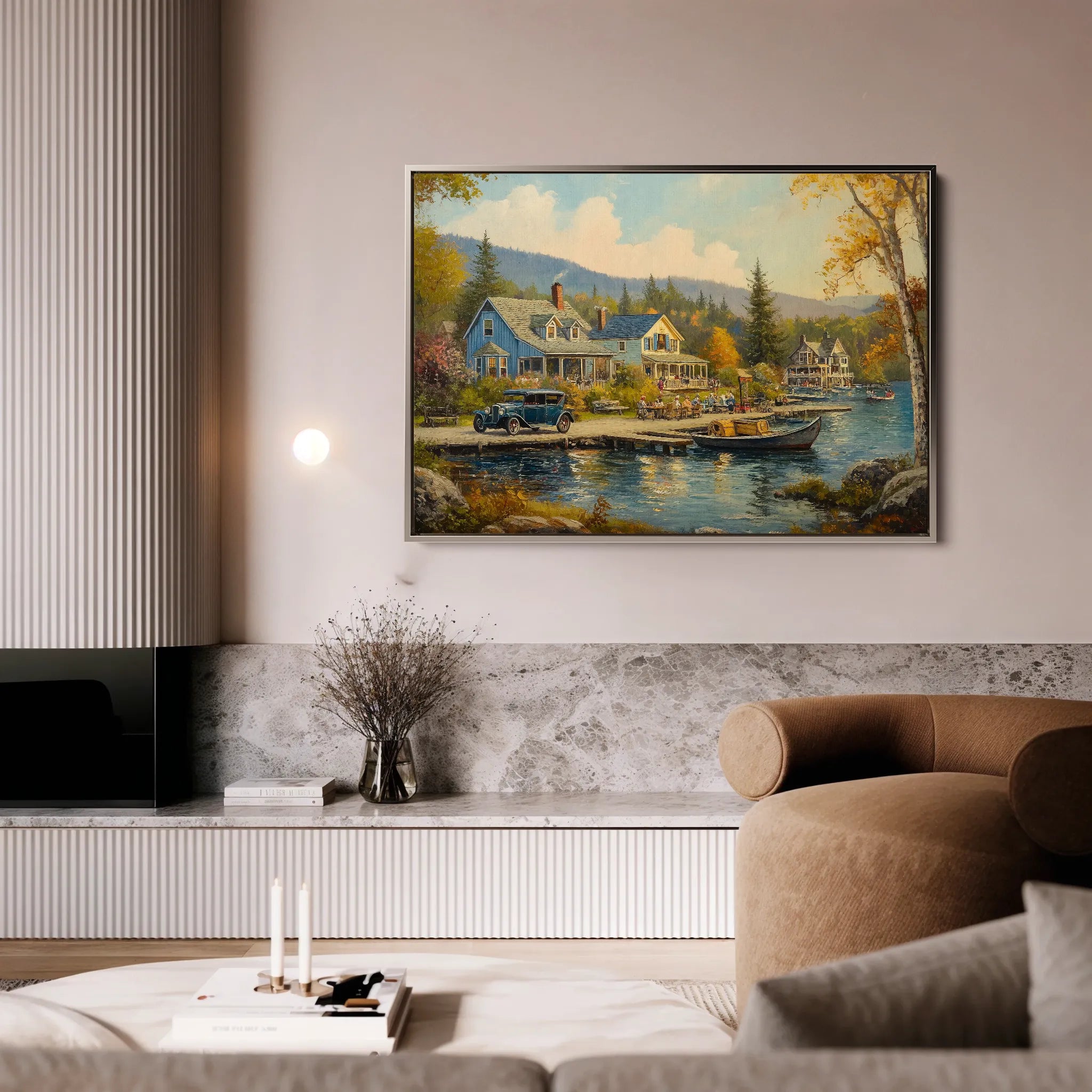 Landscape 195 Canvas Art 18" x 24" / 45 x 60 cm / Black