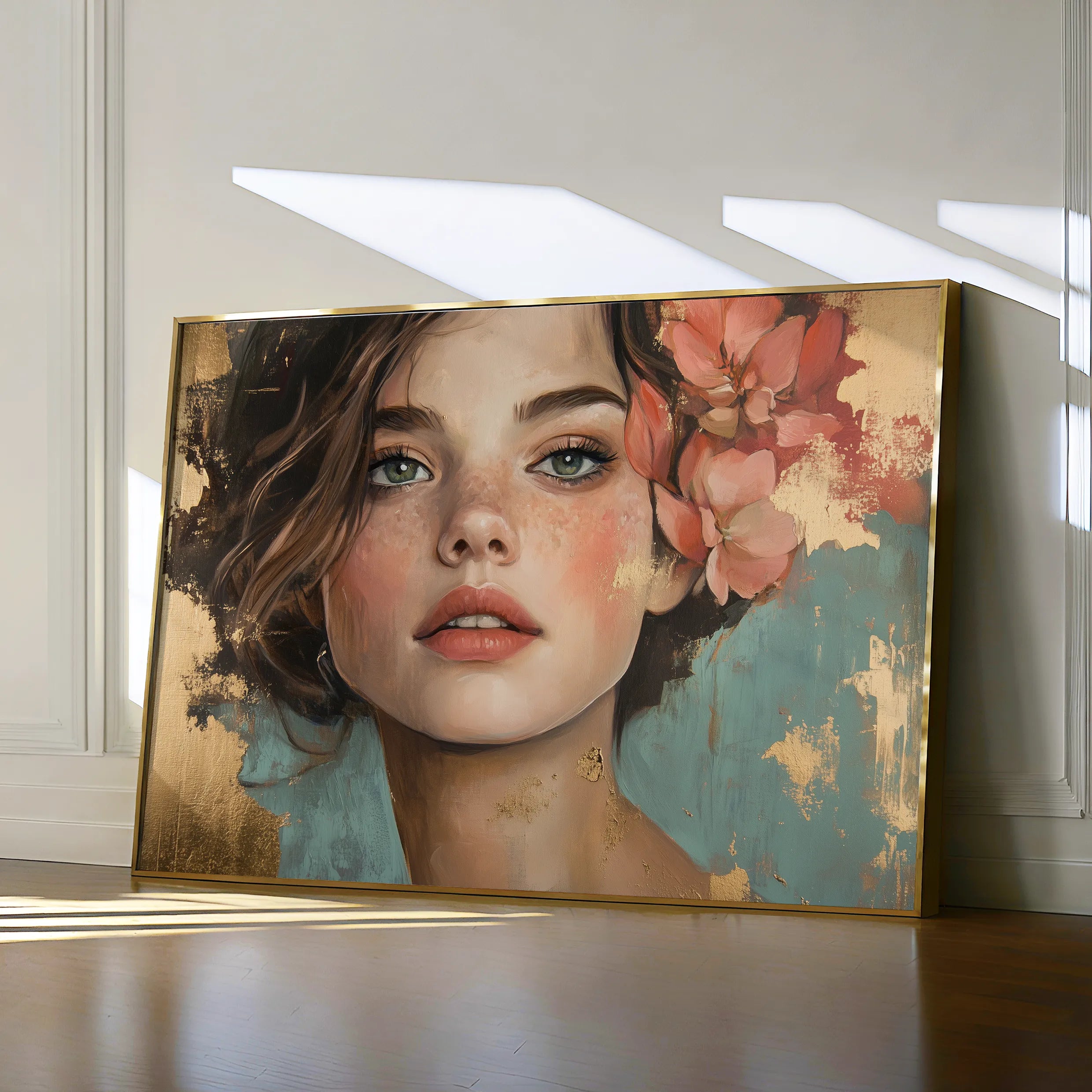 Portrait 195 Canvas Art 18" x 24" / 45 x 60 cm / Black