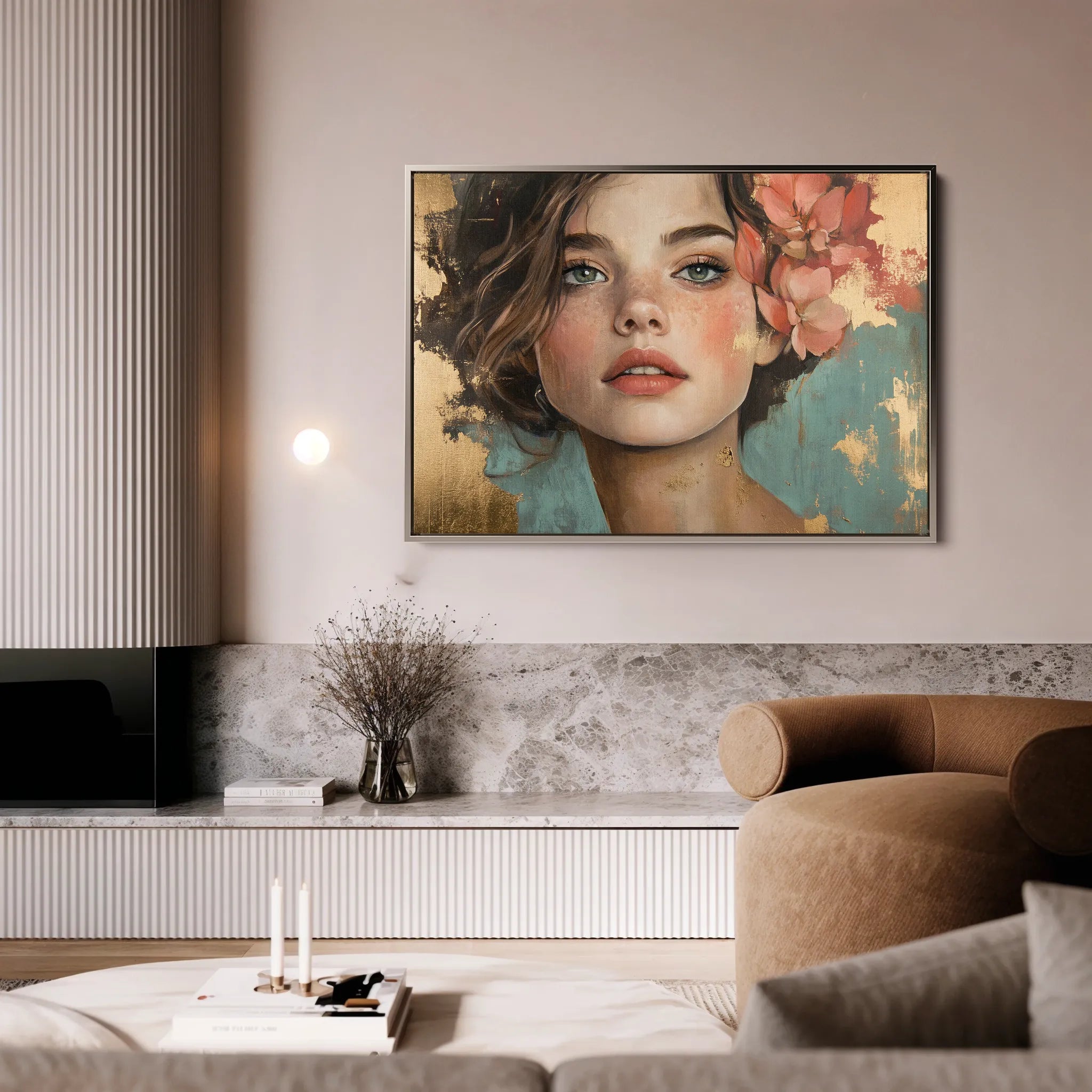 Portrait 195 Canvas Art 18" x 24" / 45 x 60 cm / Black