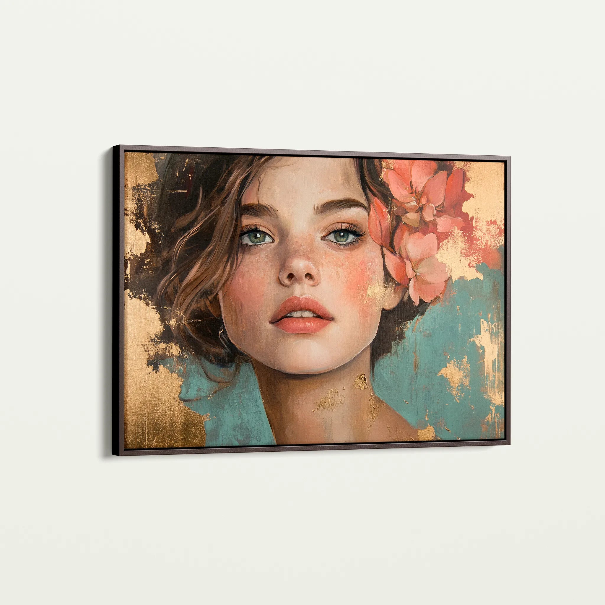 Portrait 195 Canvas Art 18" x 24" / 45 x 60 cm / Black