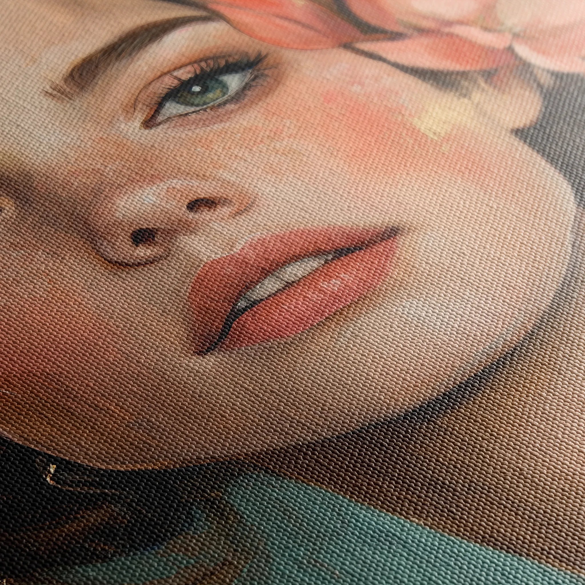 Portrait 195 Canvas Art 18" x 24" / 45 x 60 cm / Black