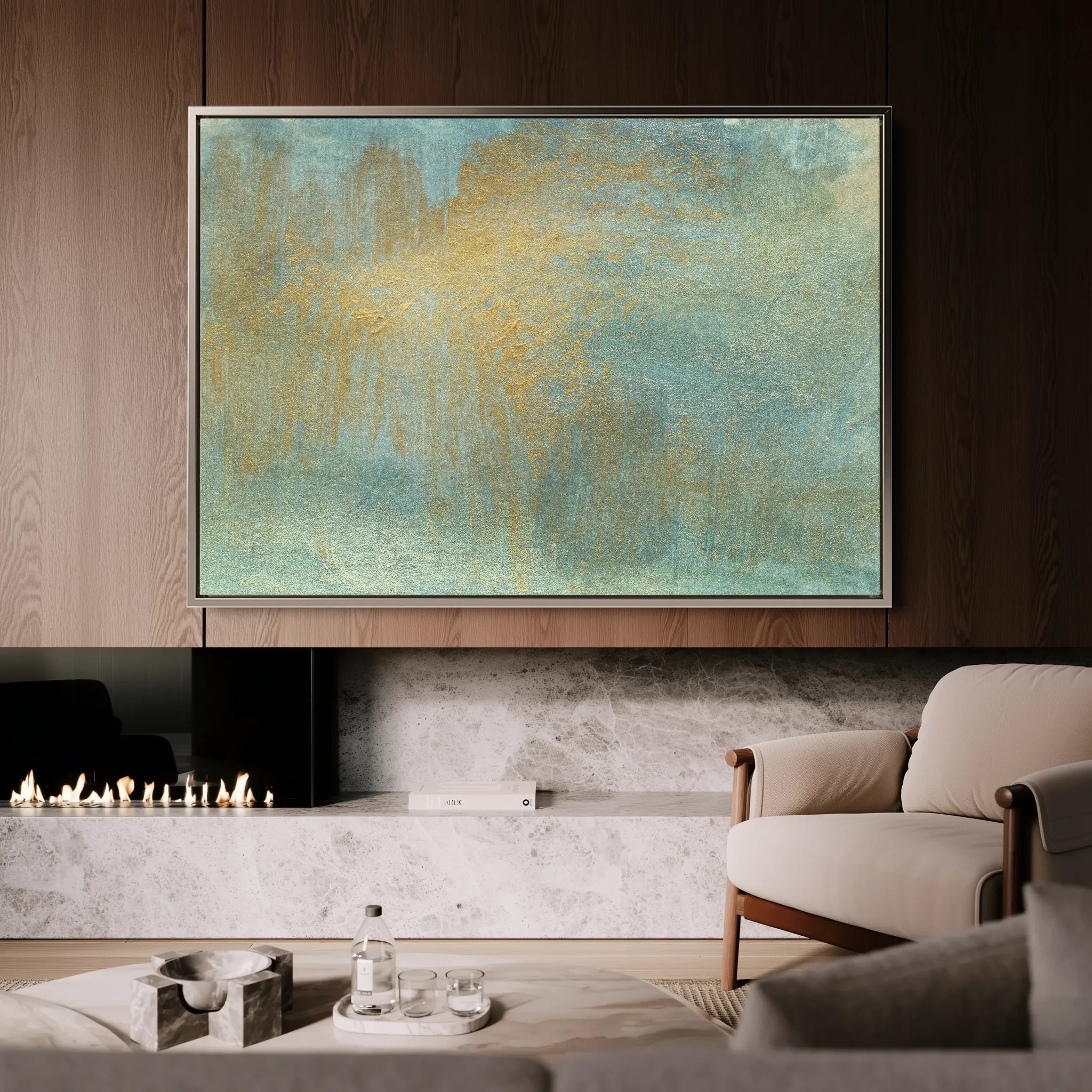 Abstract 196 Canvas Art 18" x 24" / 45 x 60 cm / Black