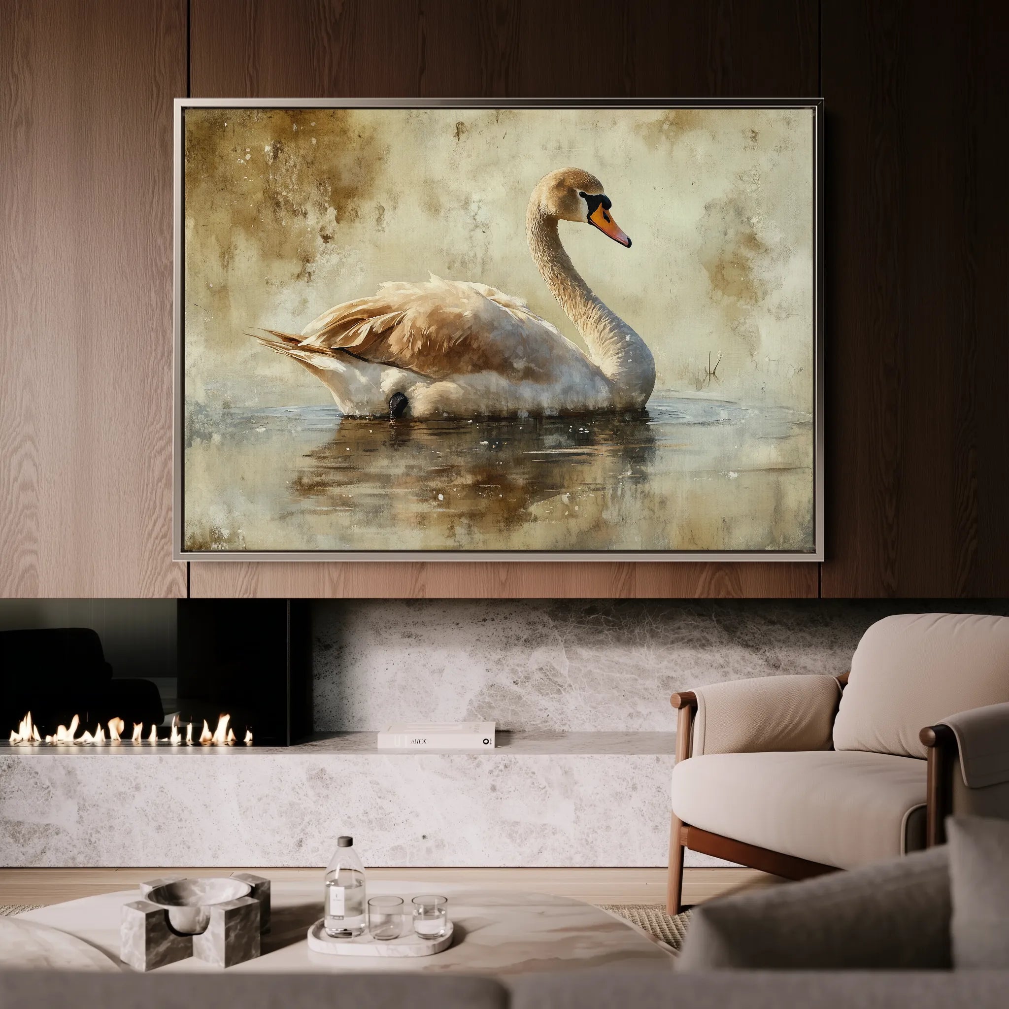 Animals 196 Canvas Art 18" x 24" / 45 x 60 cm / Black