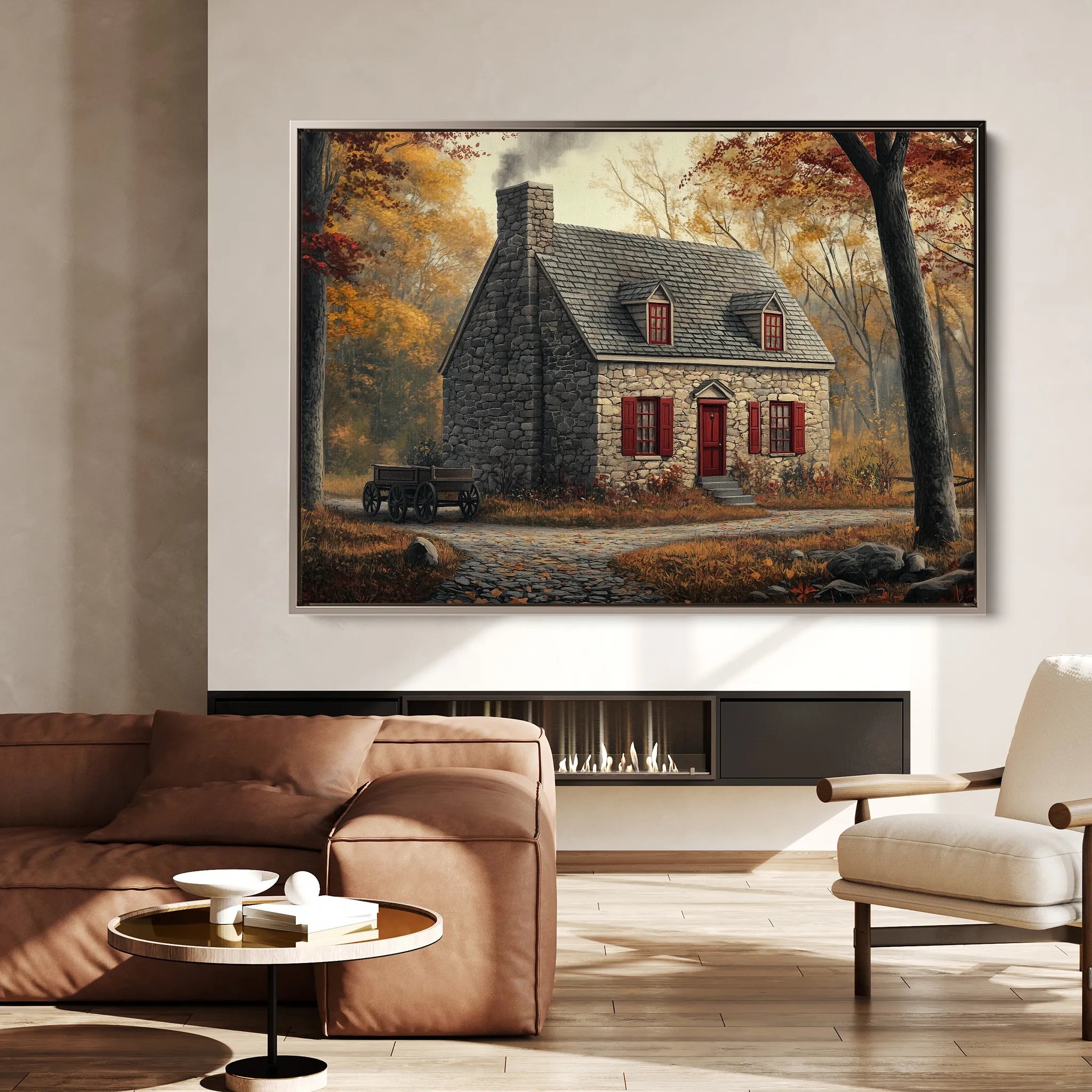 Landscape 196 Canvas Art 18" x 24" / 45 x 60 cm / Black