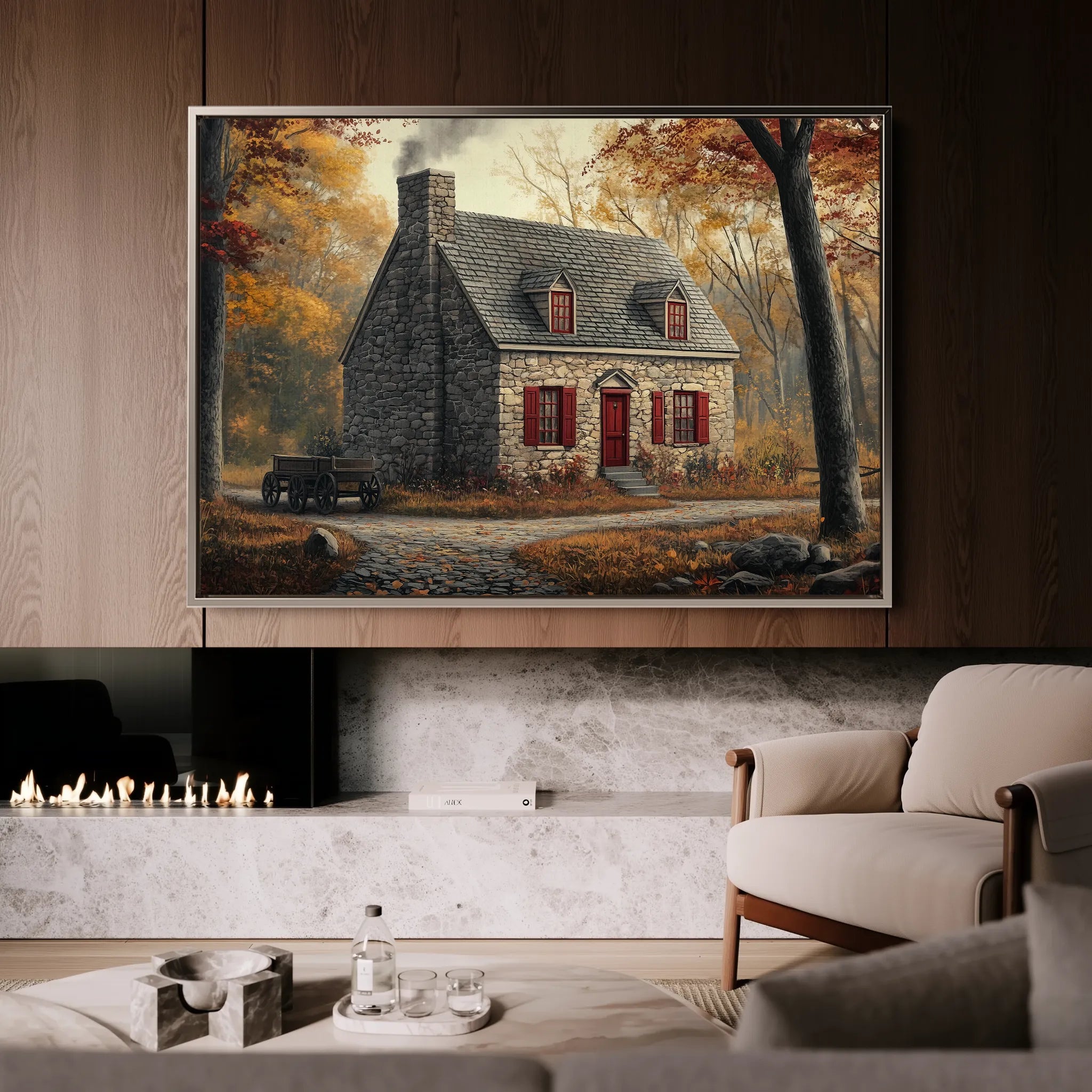 Landscape 196 Canvas Art 18" x 24" / 45 x 60 cm / Black