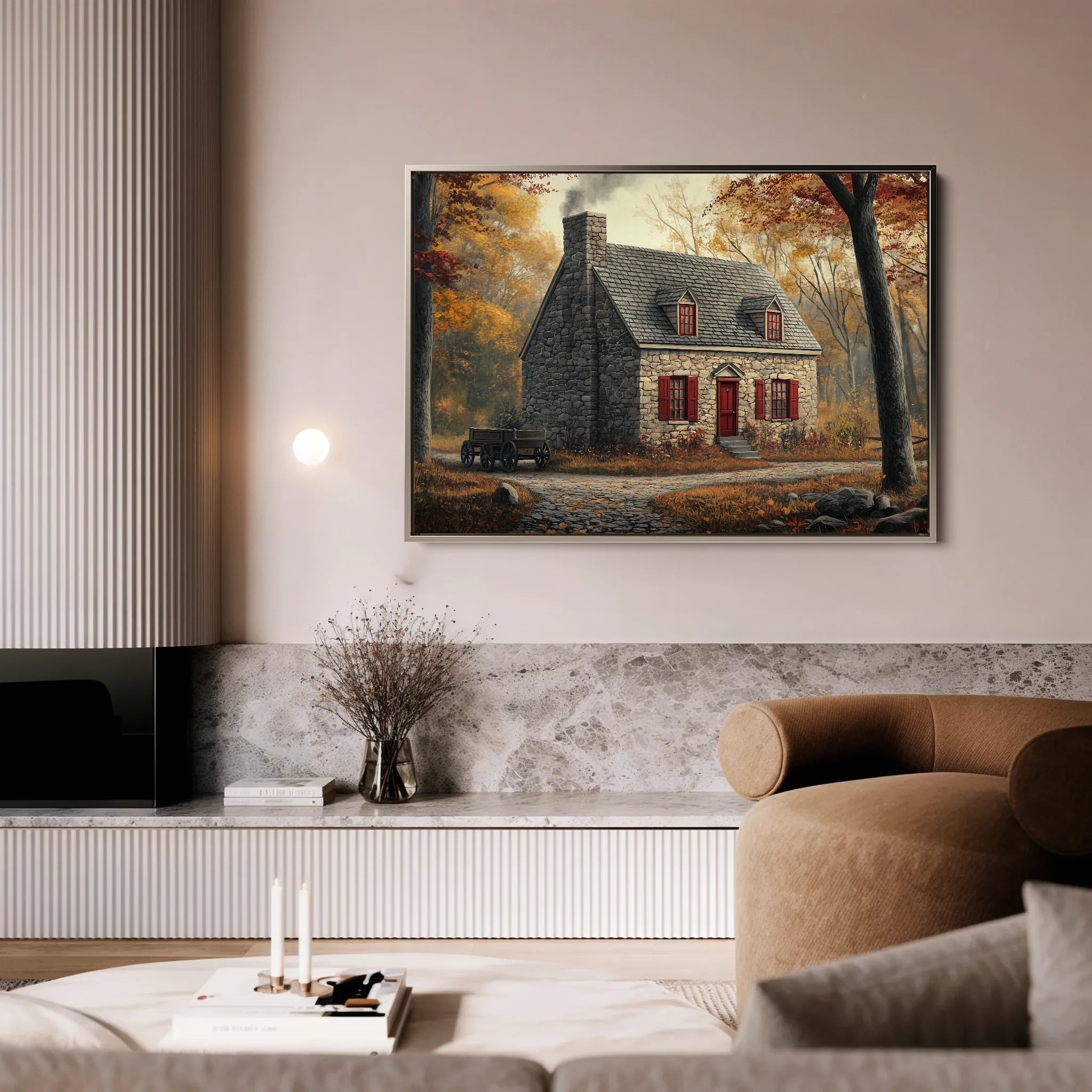 Landscape 196 Canvas Art 18" x 24" / 45 x 60 cm / Black