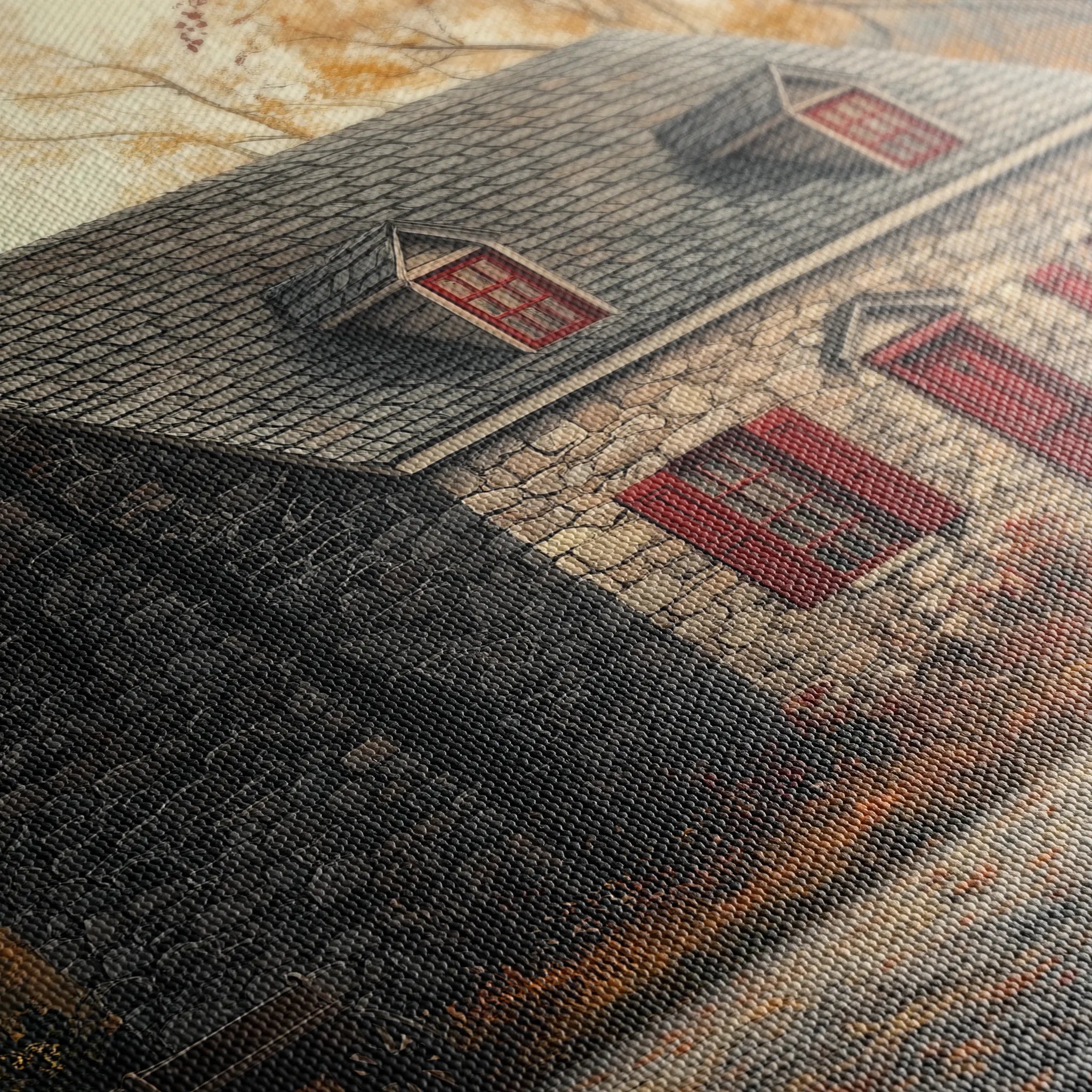 Landscape 196 Canvas Art 18" x 24" / 45 x 60 cm / Black
