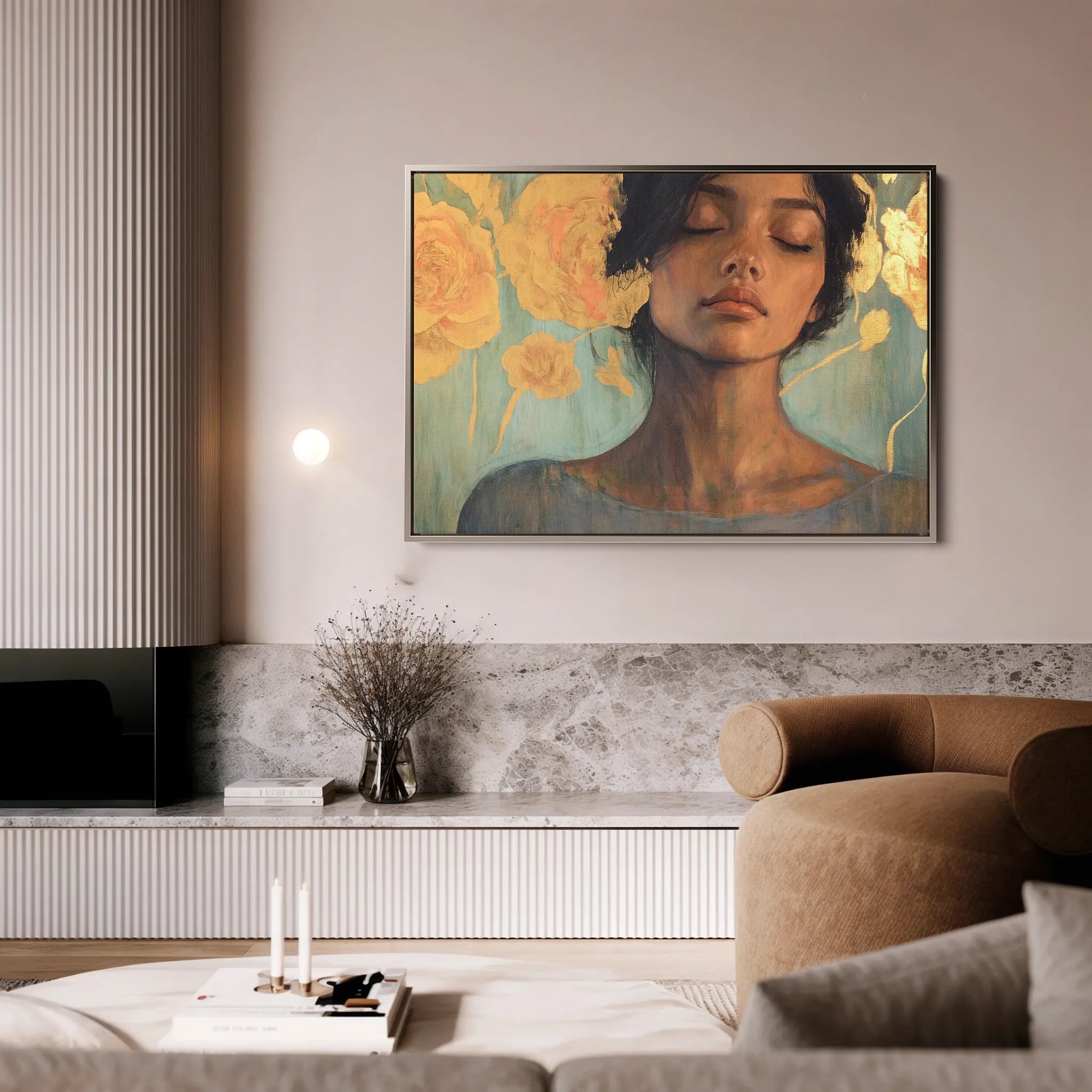 Portrait 196 Canvas Art 18" x 24" / 45 x 60 cm / Black