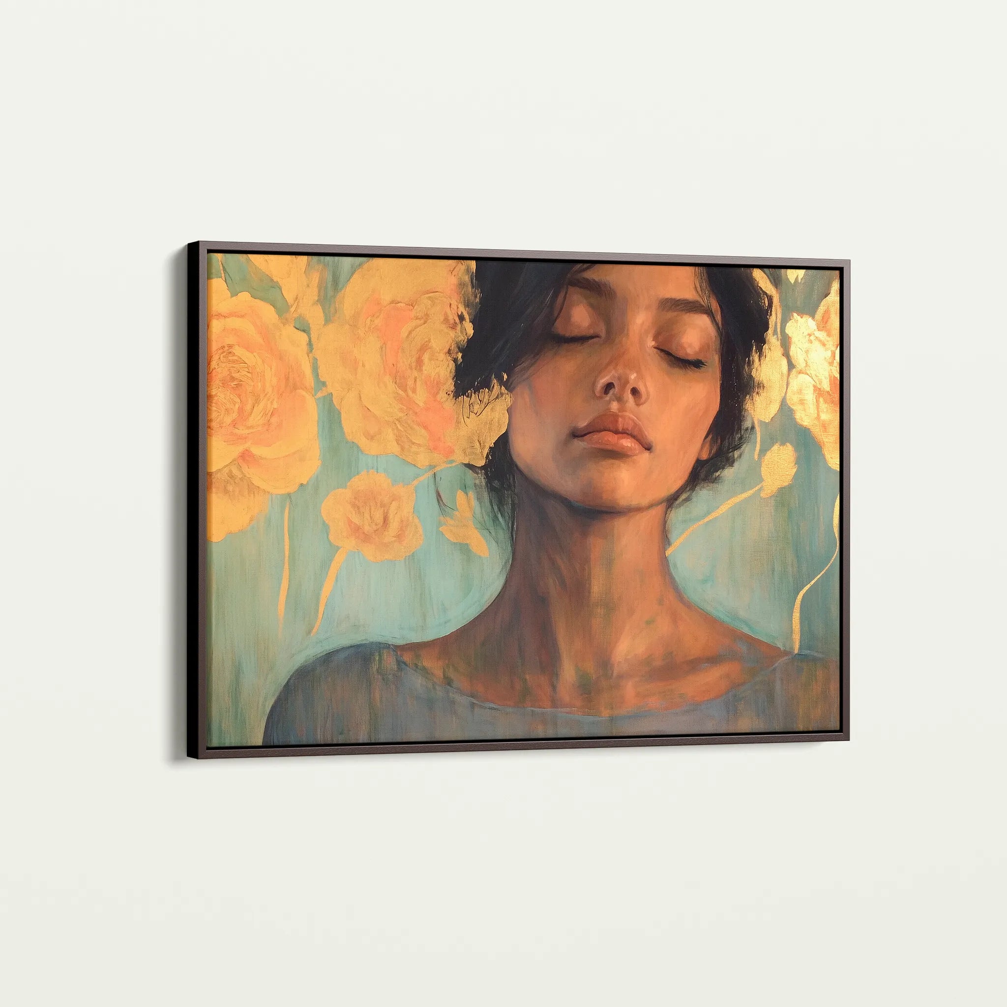 Portrait 196 Canvas Art 18" x 24" / 45 x 60 cm / Black
