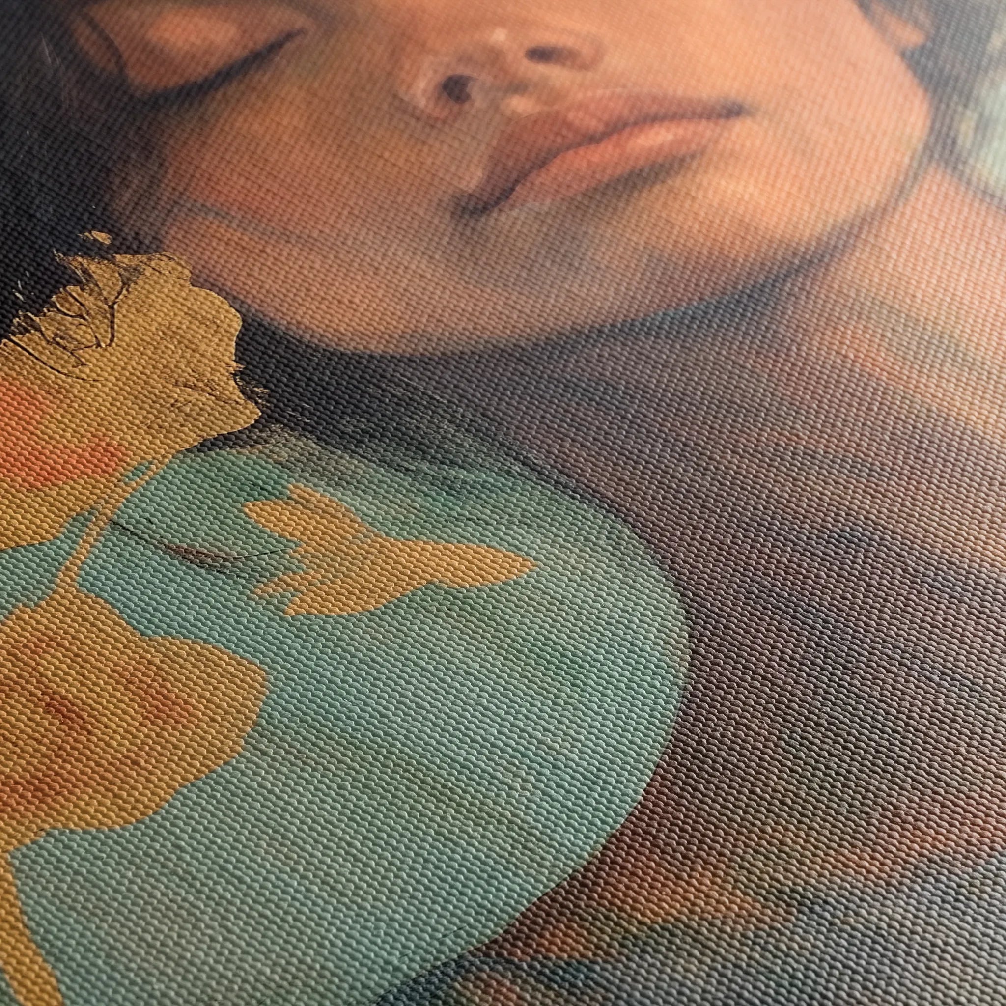 Portrait 196 Canvas Art 18" x 24" / 45 x 60 cm / Black