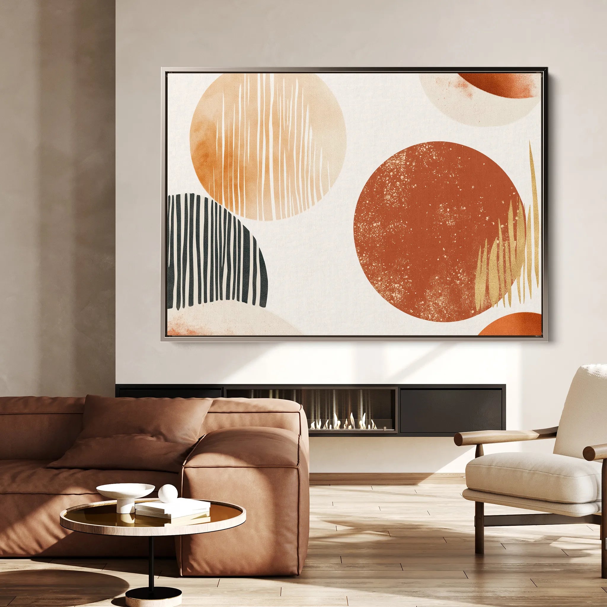 Boho 197 Canvas Art 18" x 24" / 45 x 60 cm / Black