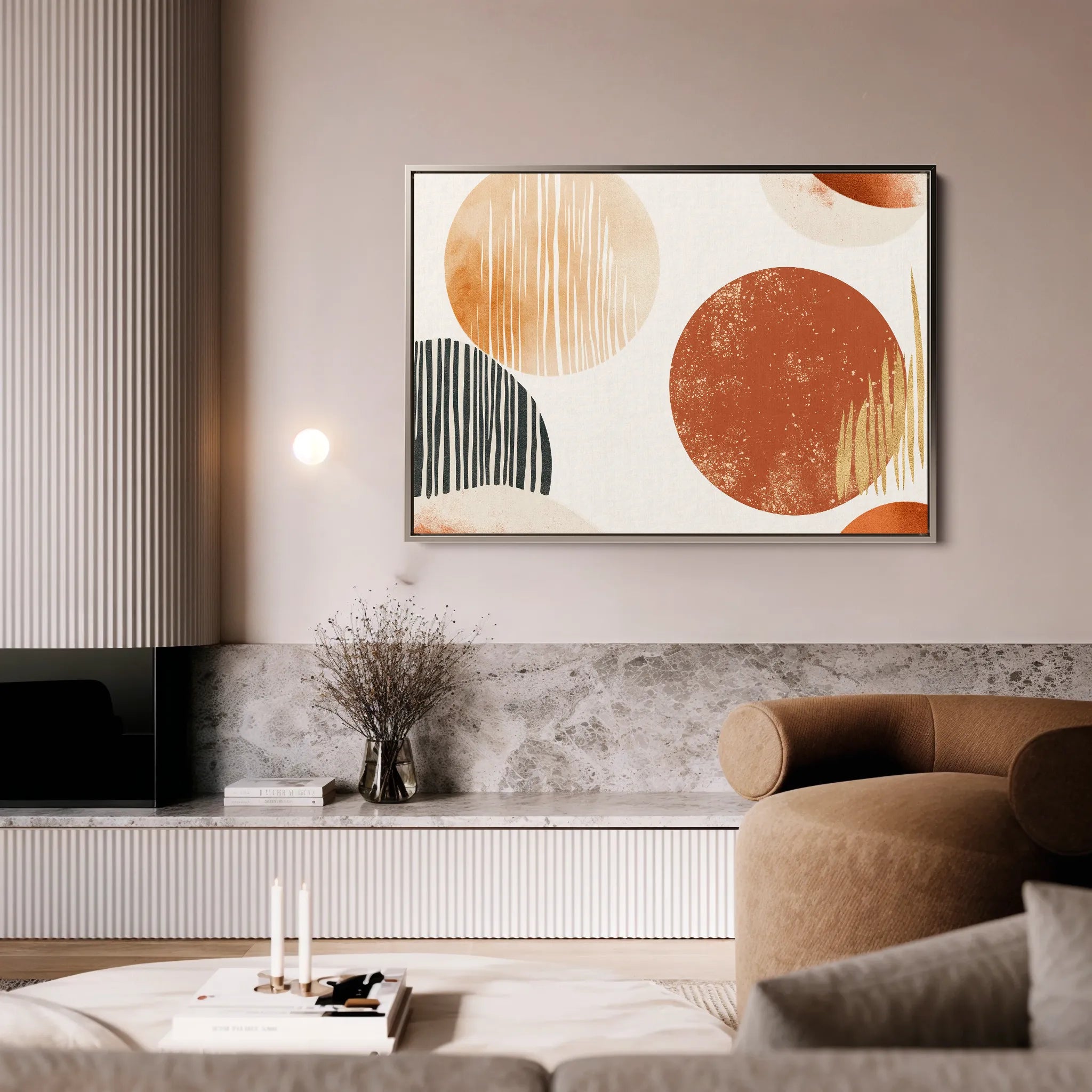 Boho 197 Canvas Art 18" x 24" / 45 x 60 cm / Black