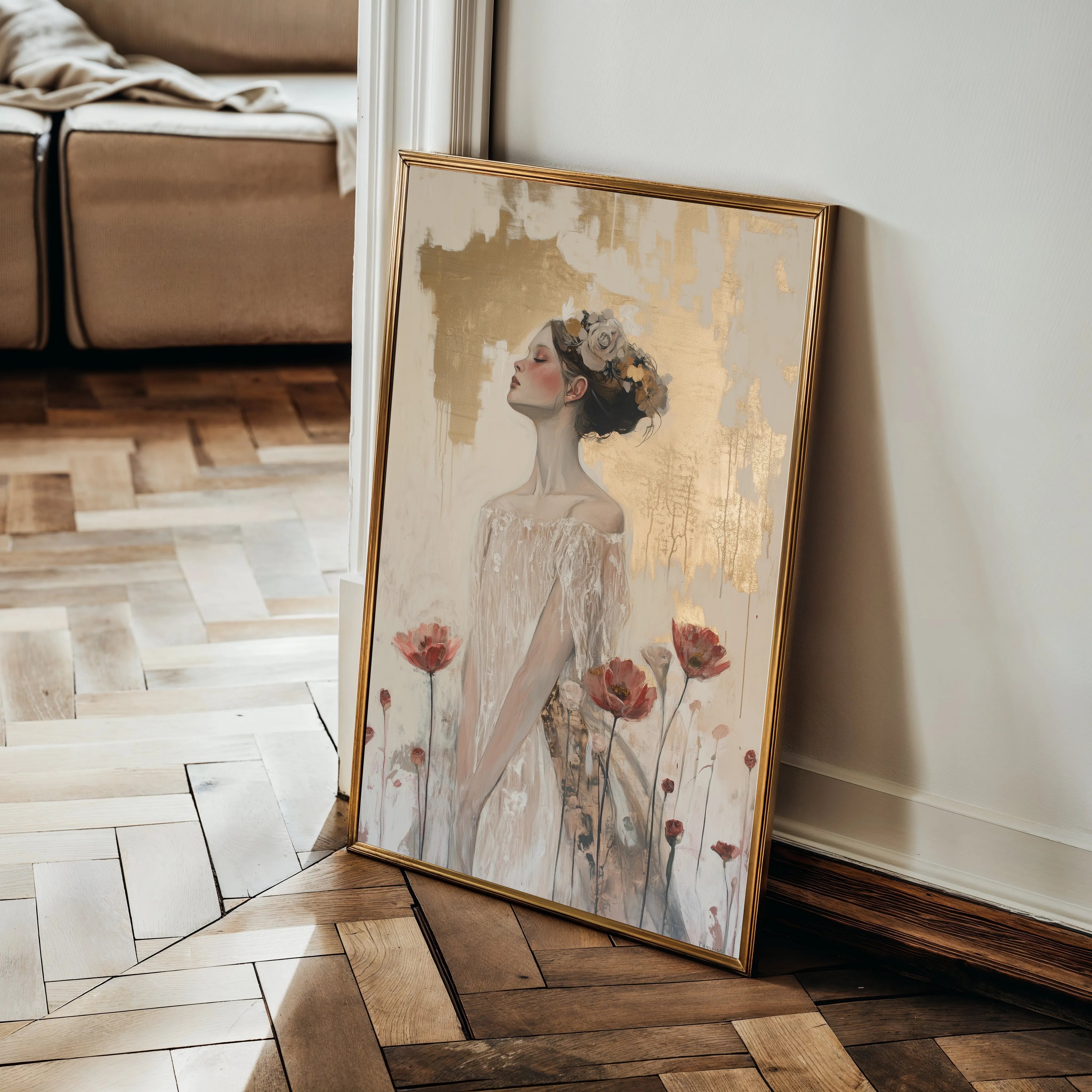 Portrait 197 Canvas Art 18" x 24" / 45 x 60 cm / Black