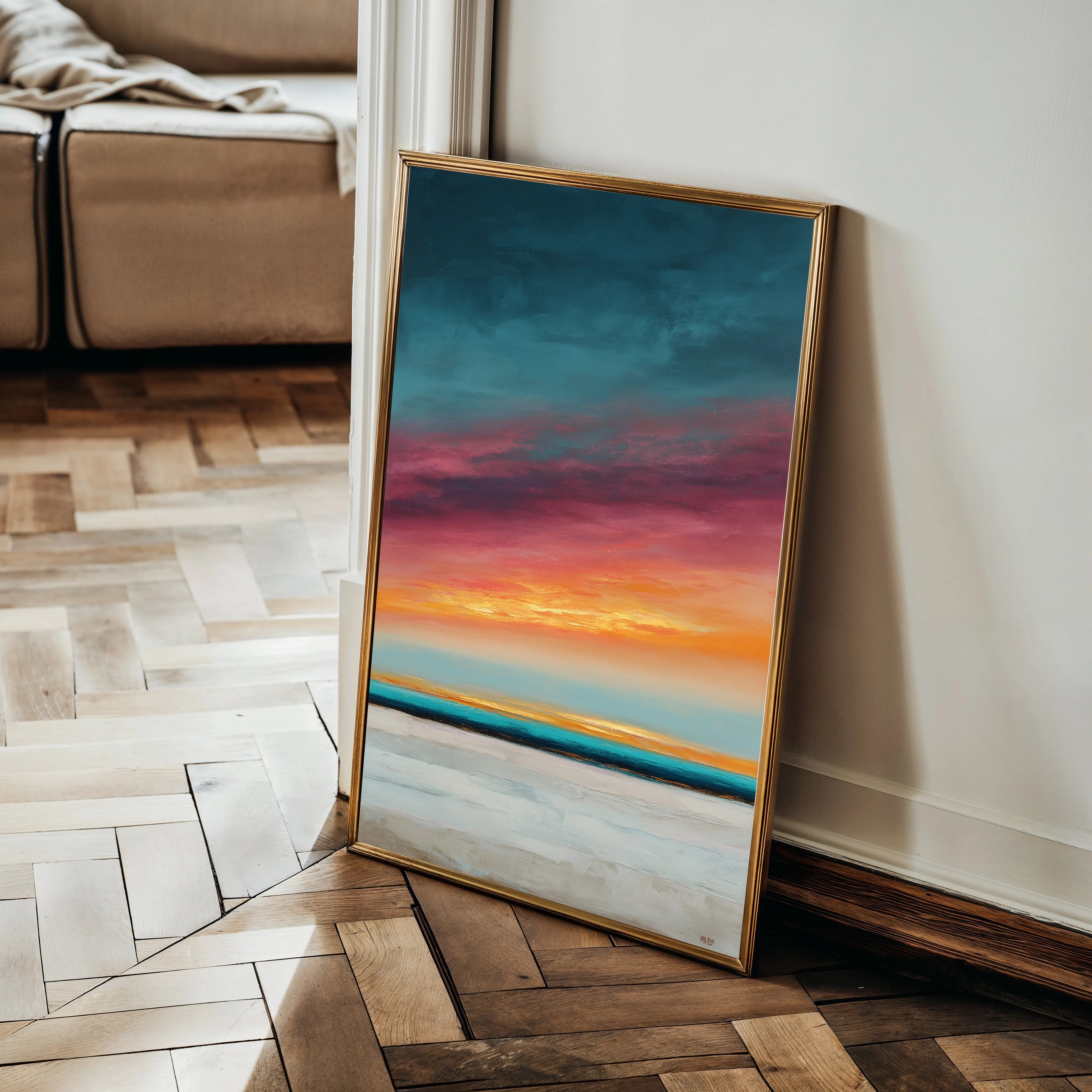 Abstract 1977 Canvas Art 18" x 24" / 45 x 60 cm / Black