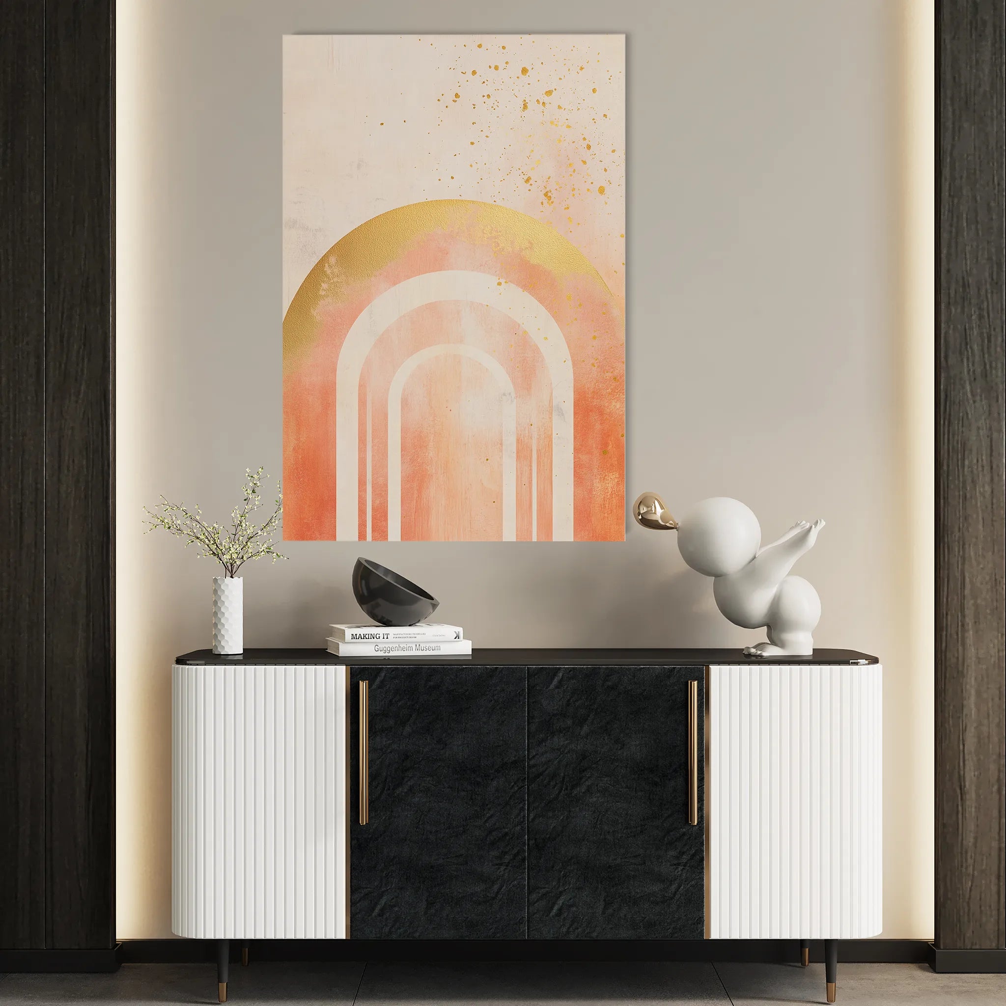 Boho 198 Canvas Art 18" x 24" / 45 x 60 cm / Black