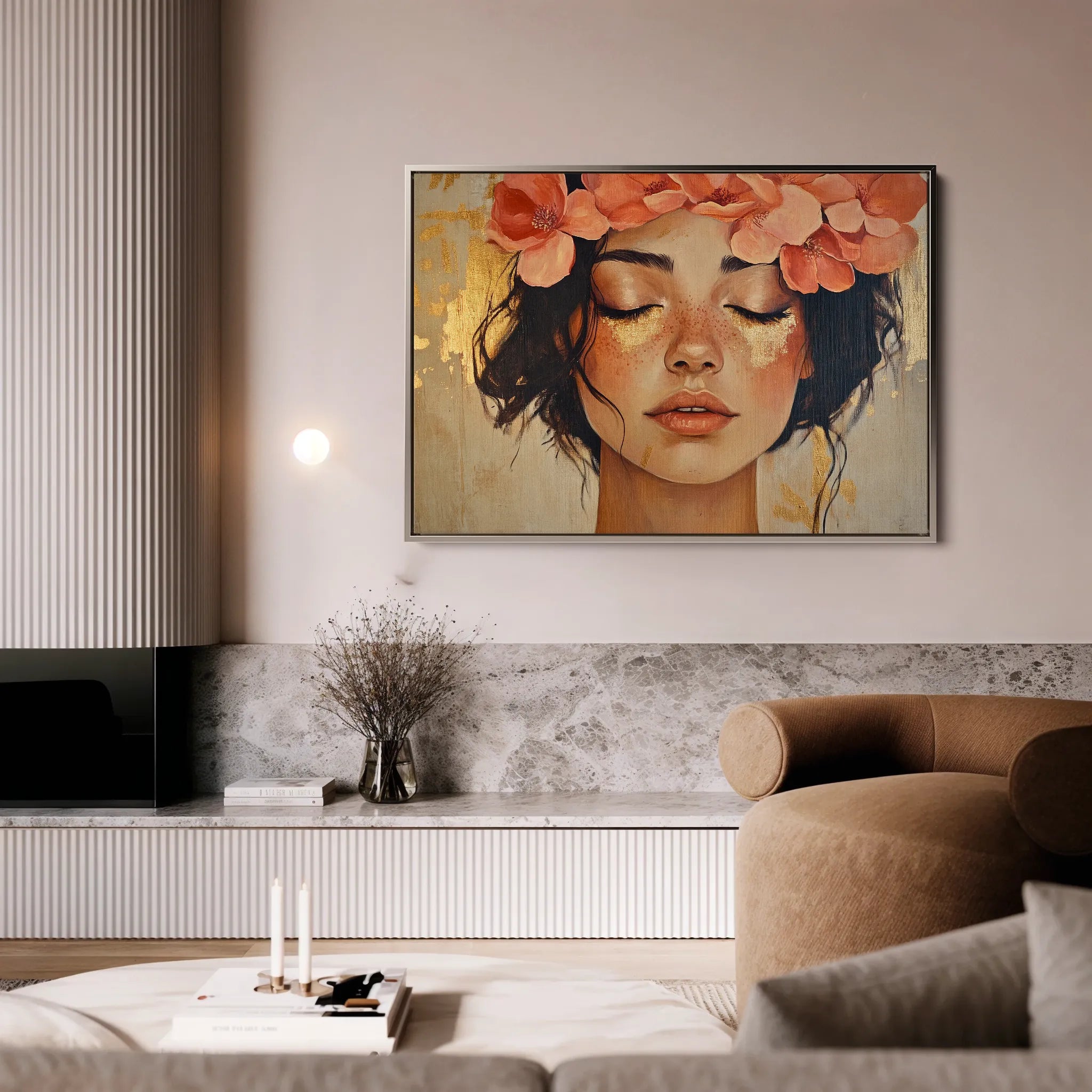 Portrait 198 Canvas Art 18" x 24" / 45 x 60 cm / Black